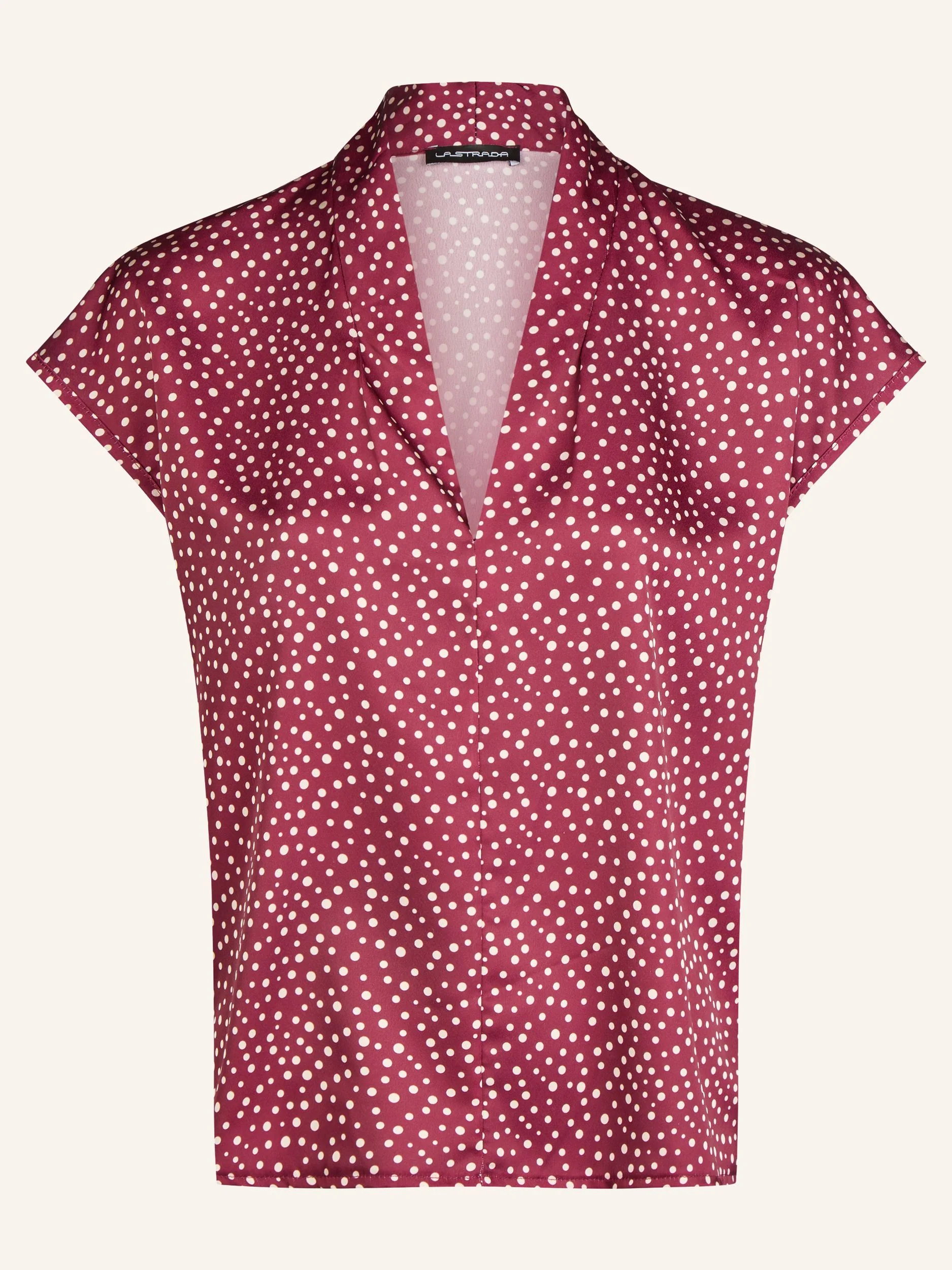 Ärmellose Satinbluse mit Tupfenprint - Image 10