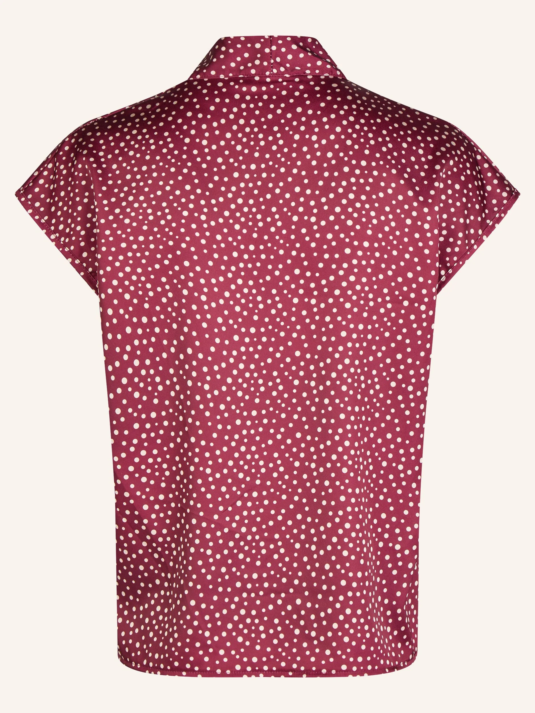 Ärmellose Satinbluse mit Tupfenprint - Image 11