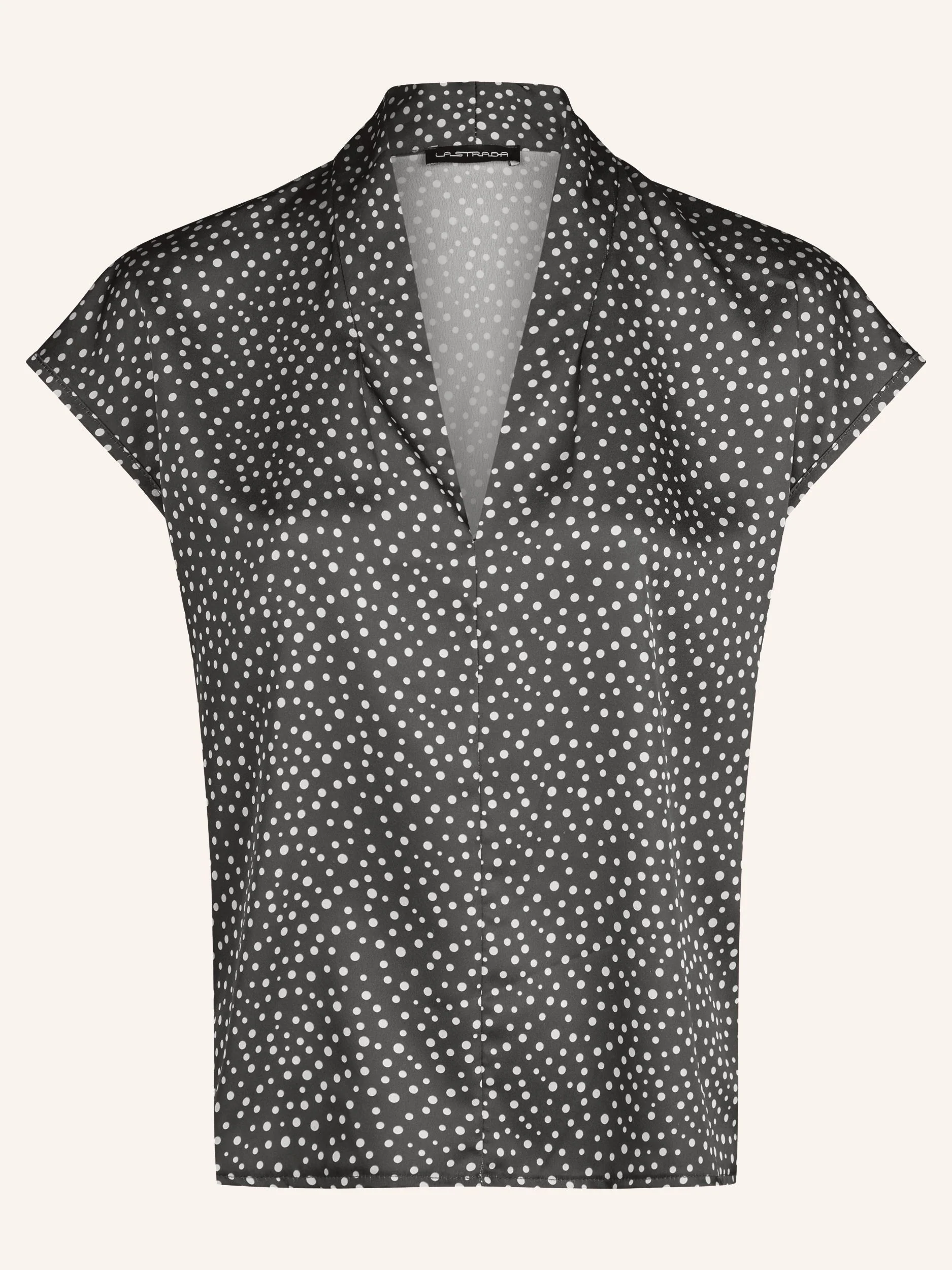 Ärmellose Satinbluse mit Tupfenprint - Image 16