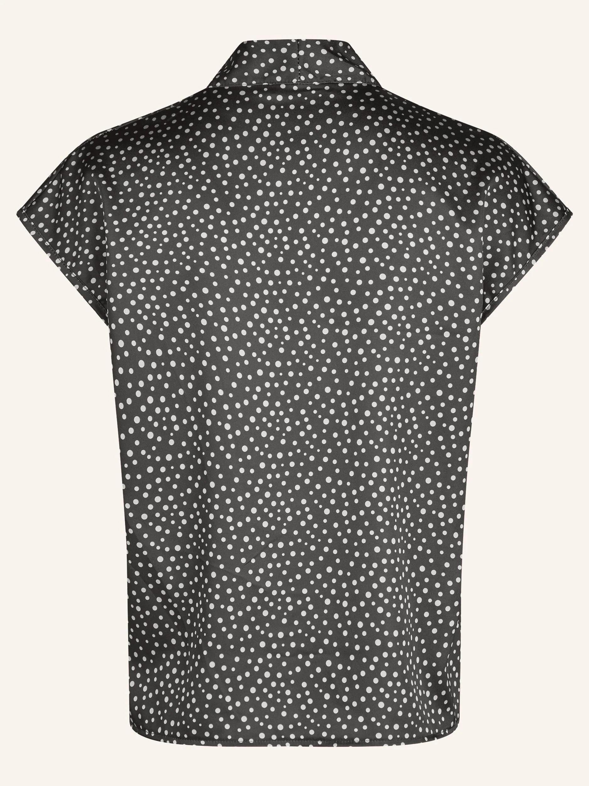 Ärmellose Satinbluse mit Tupfenprint - Image 17
