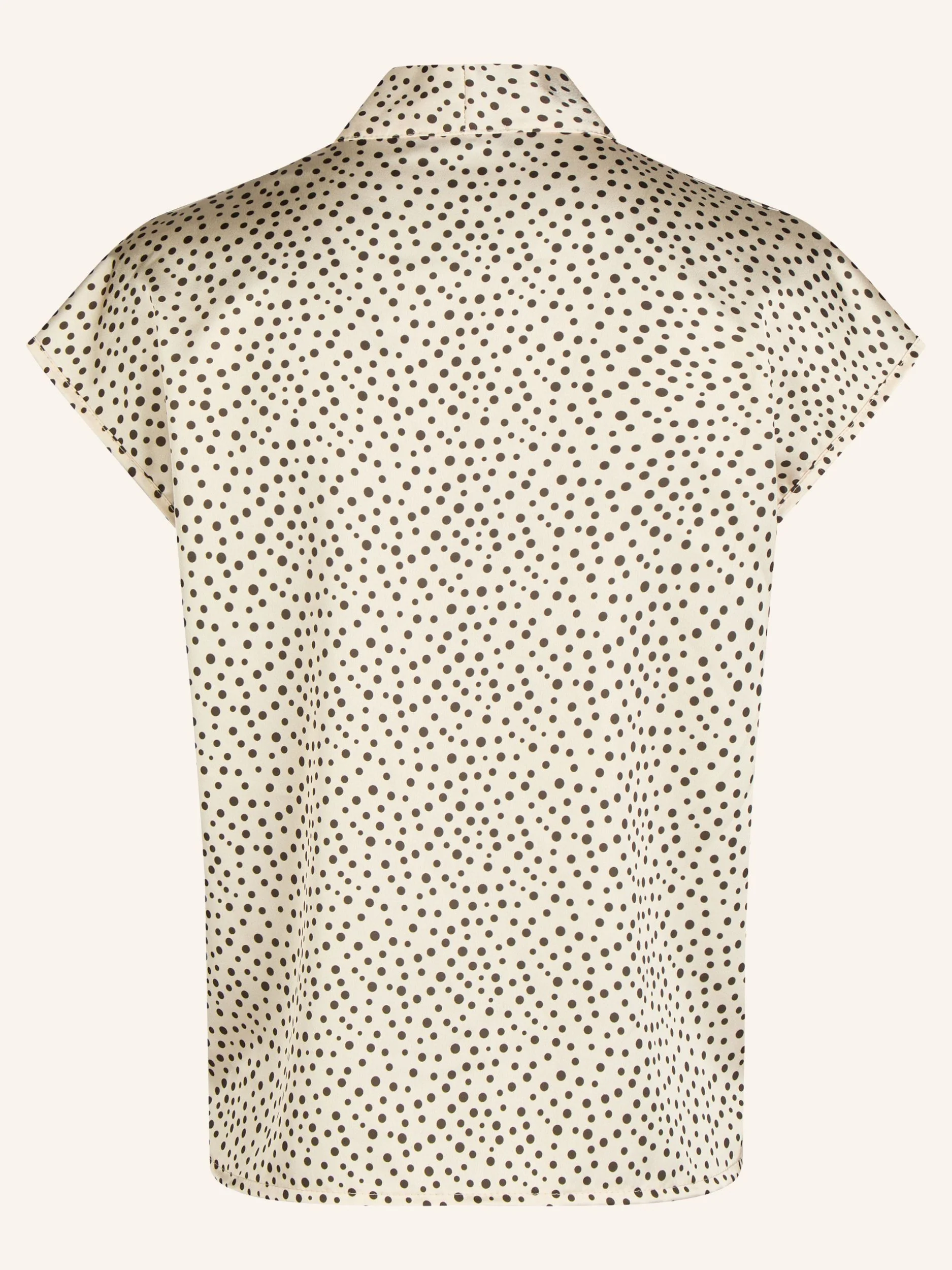Ärmellose Satinbluse mit Tupfenprint - Image 5