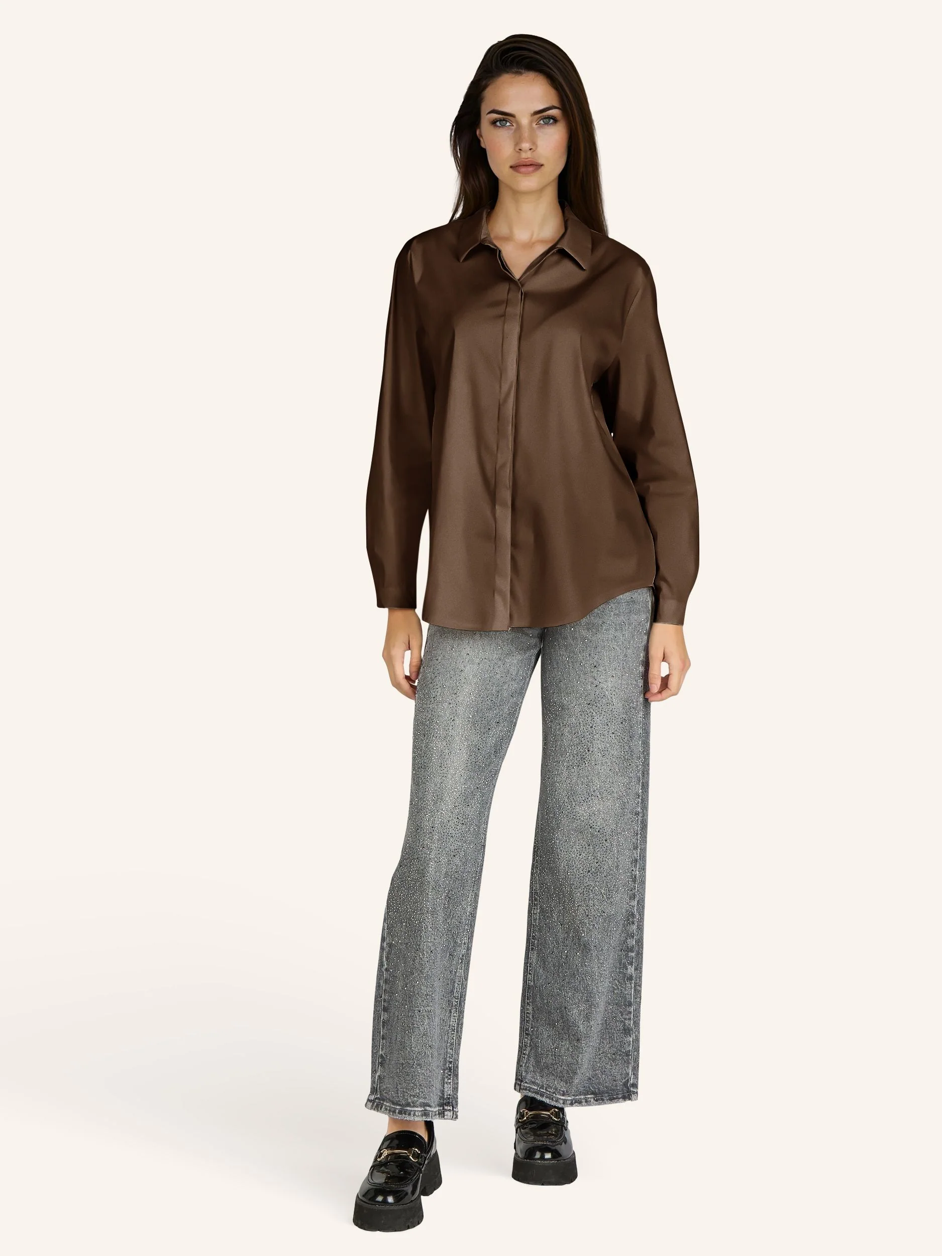 Bluse mit verdeckter Knopfleiste - Image 13