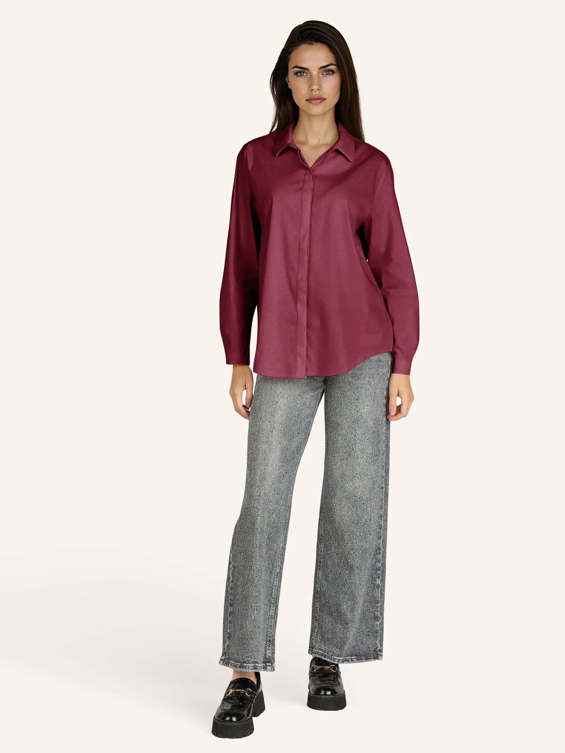Bluse mit verdeckter Knopfleiste - Image 7