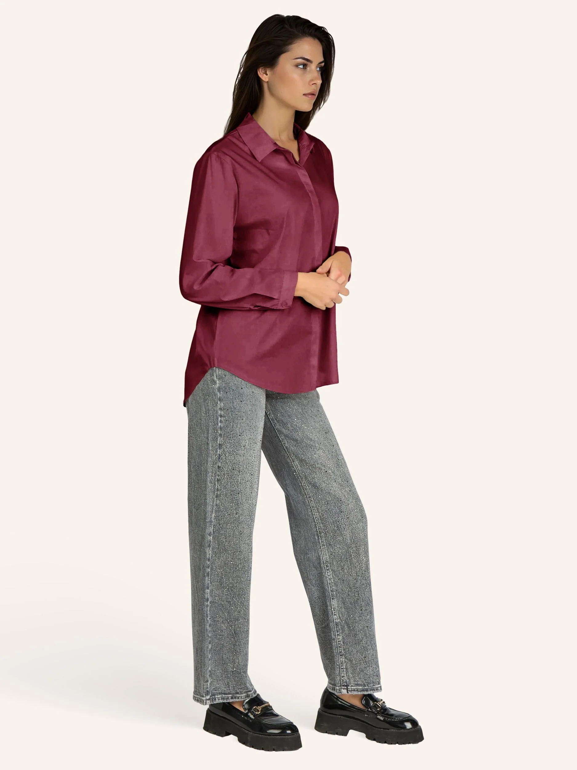 Bluse mit verdeckter Knopfleiste - Image 8