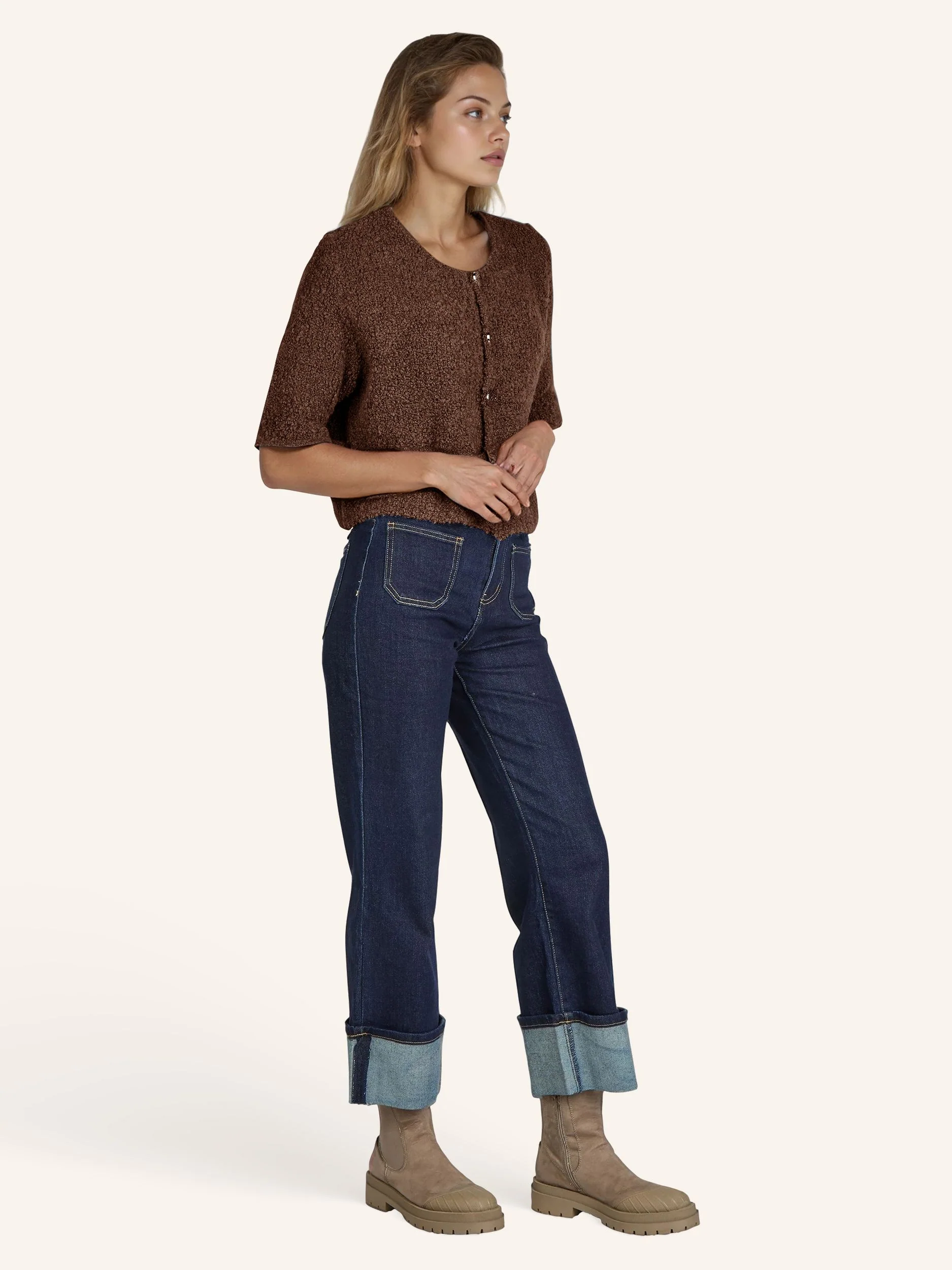 Bouclé-Cardigan kurzarm - Image 14
