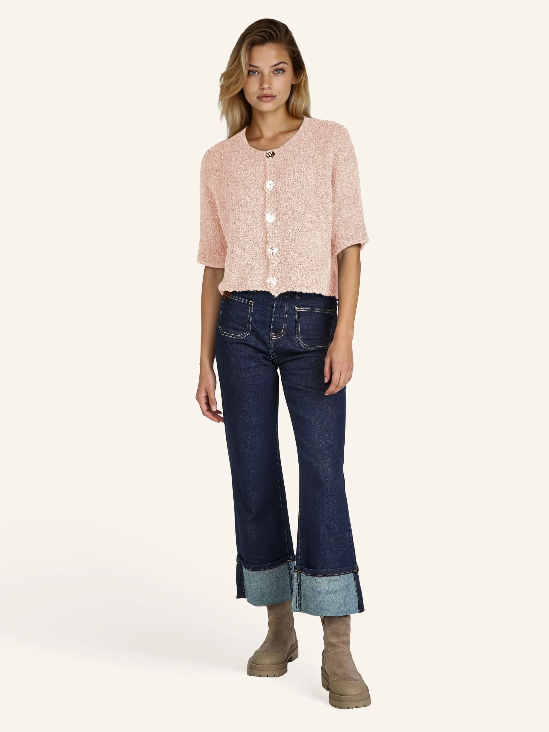 Bouclé-Cardigan kurzarm - Image 25