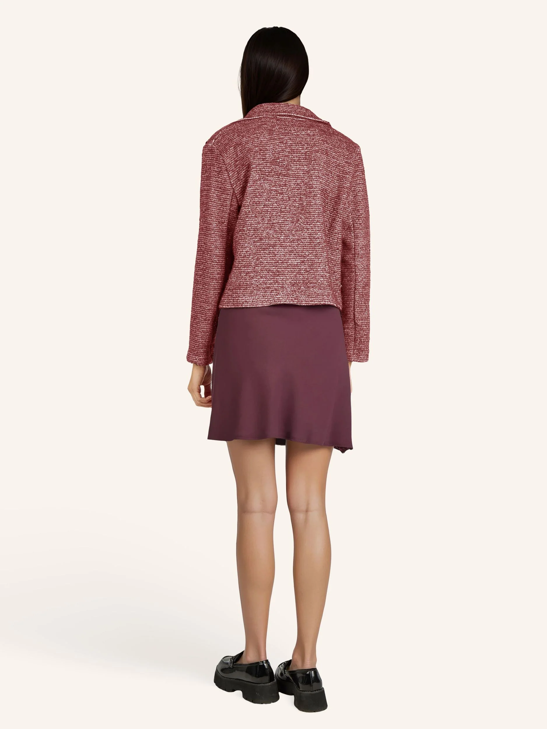 Bouclé-Jacke mit Glitzergarn - Image 3