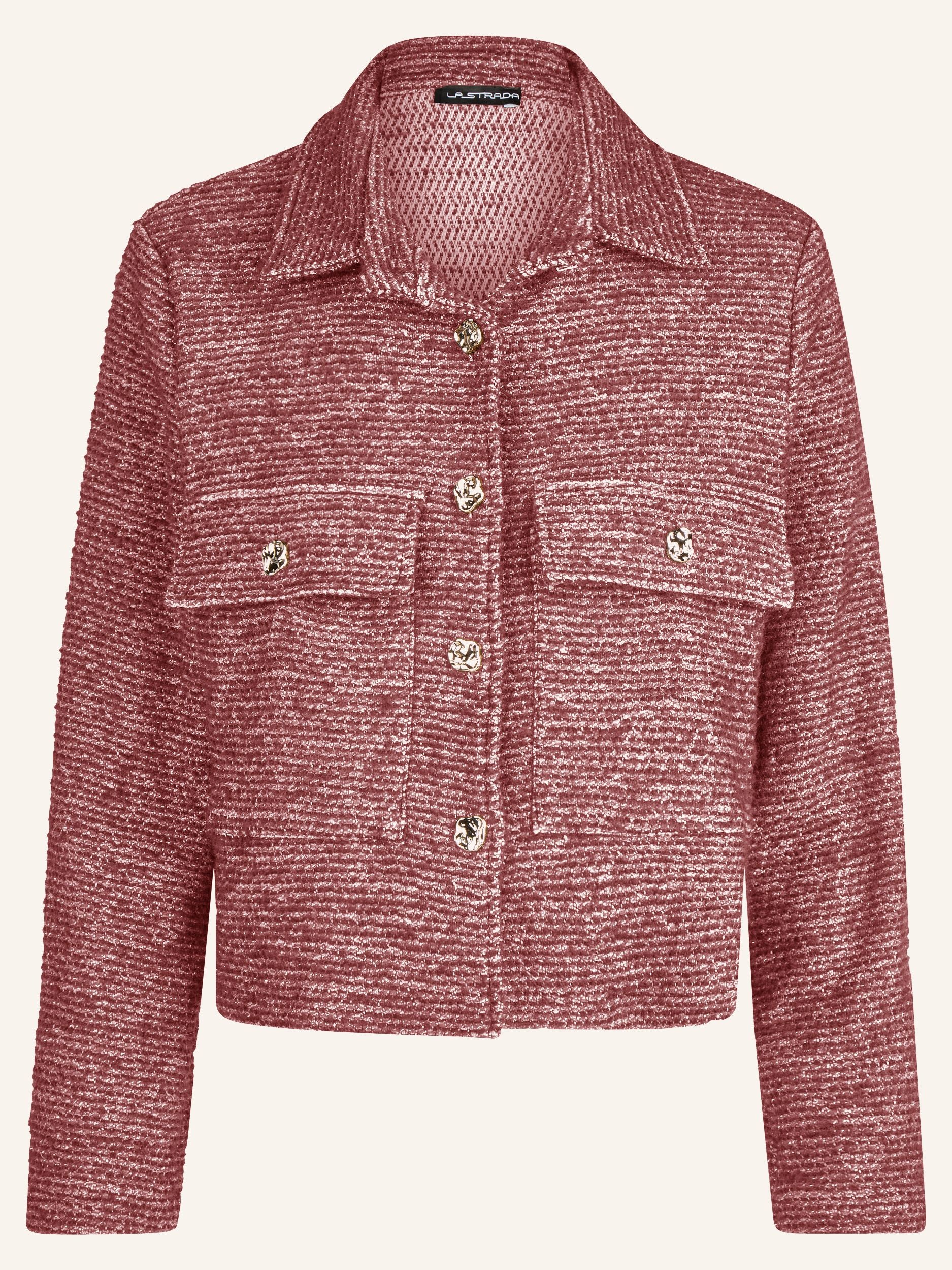 Bouclé-Jacke mit Glitzergarn - Image 4