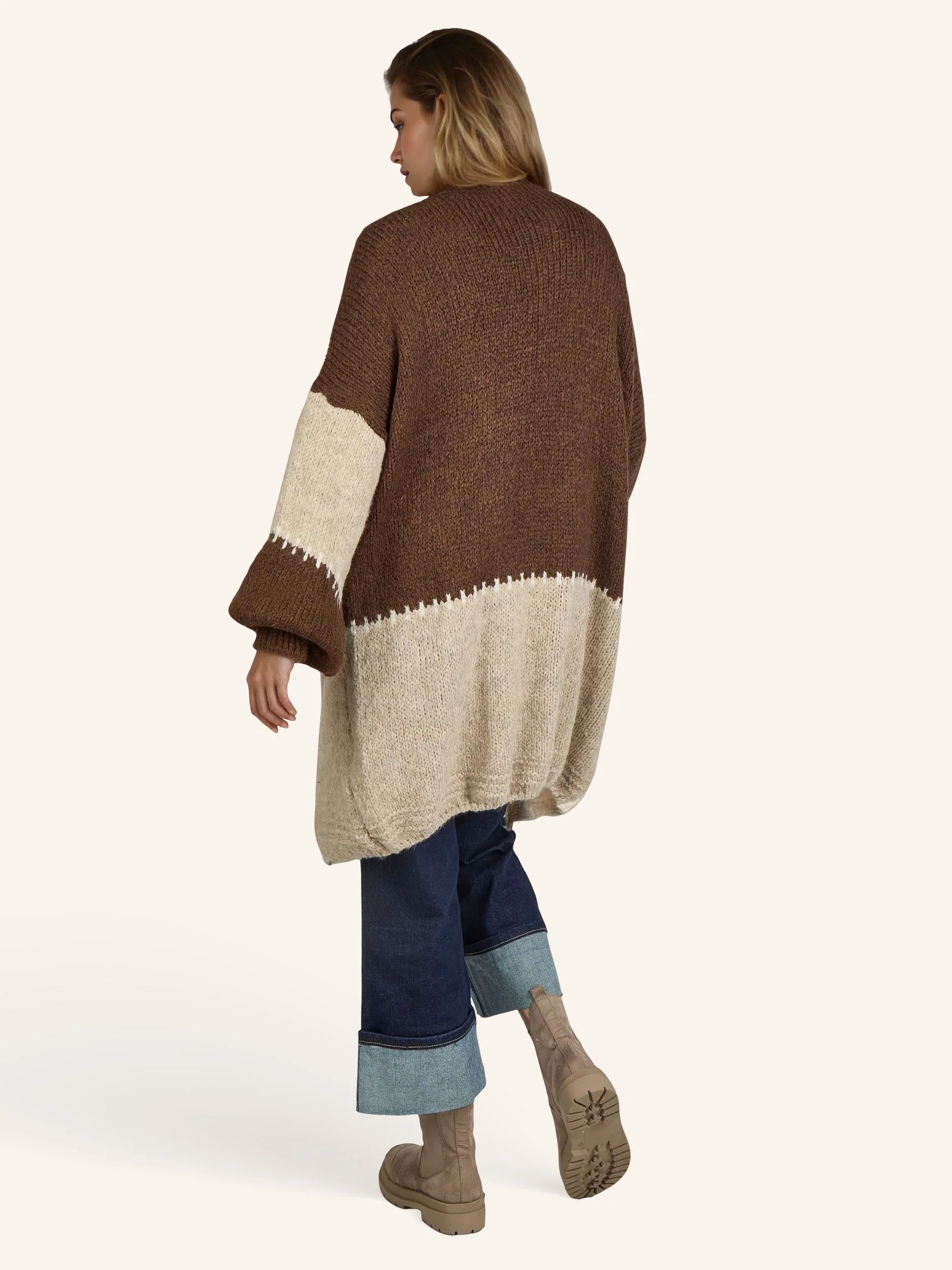 Colorblock Strickjacke - Image 15