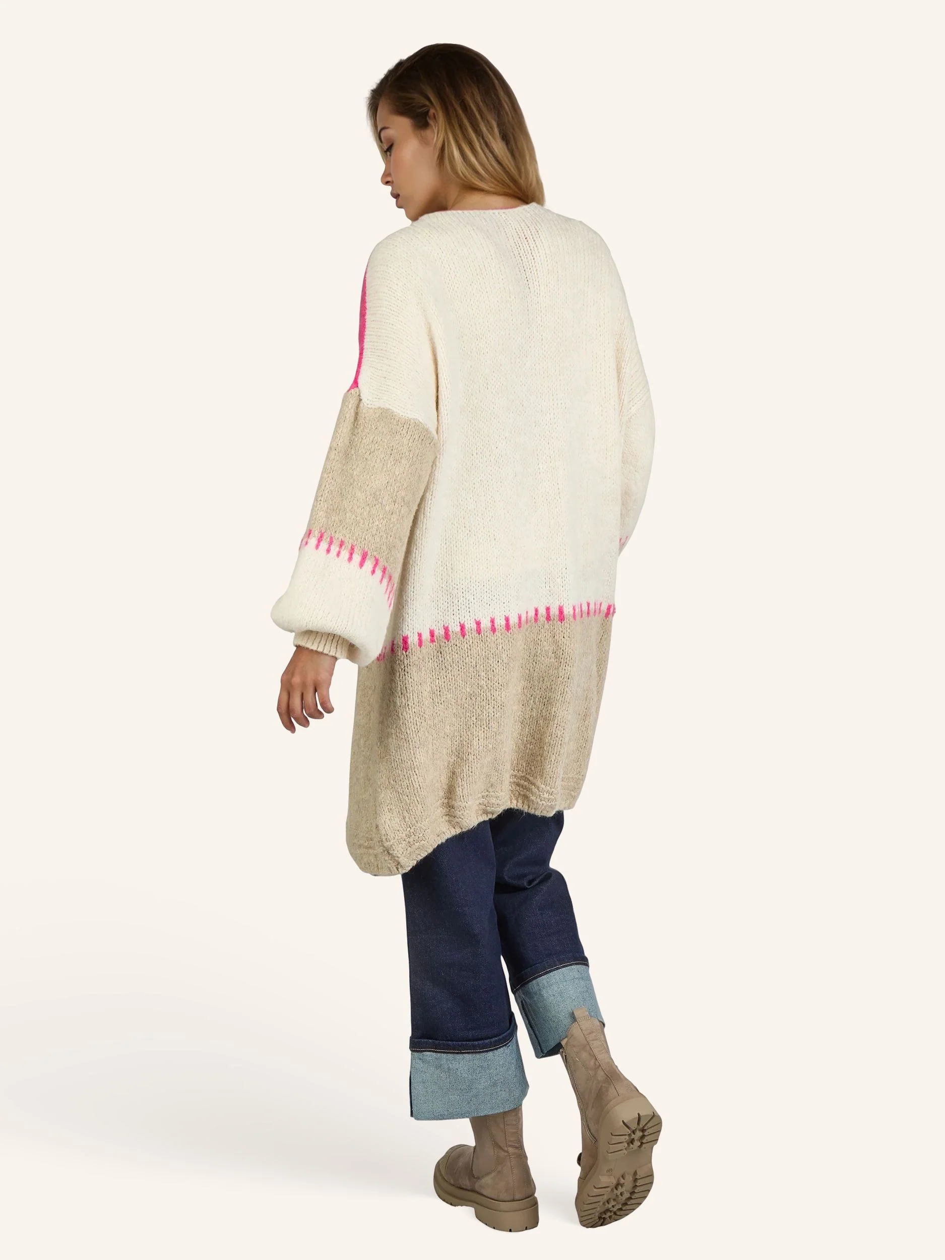 Colorblock Strickjacke - Image 9