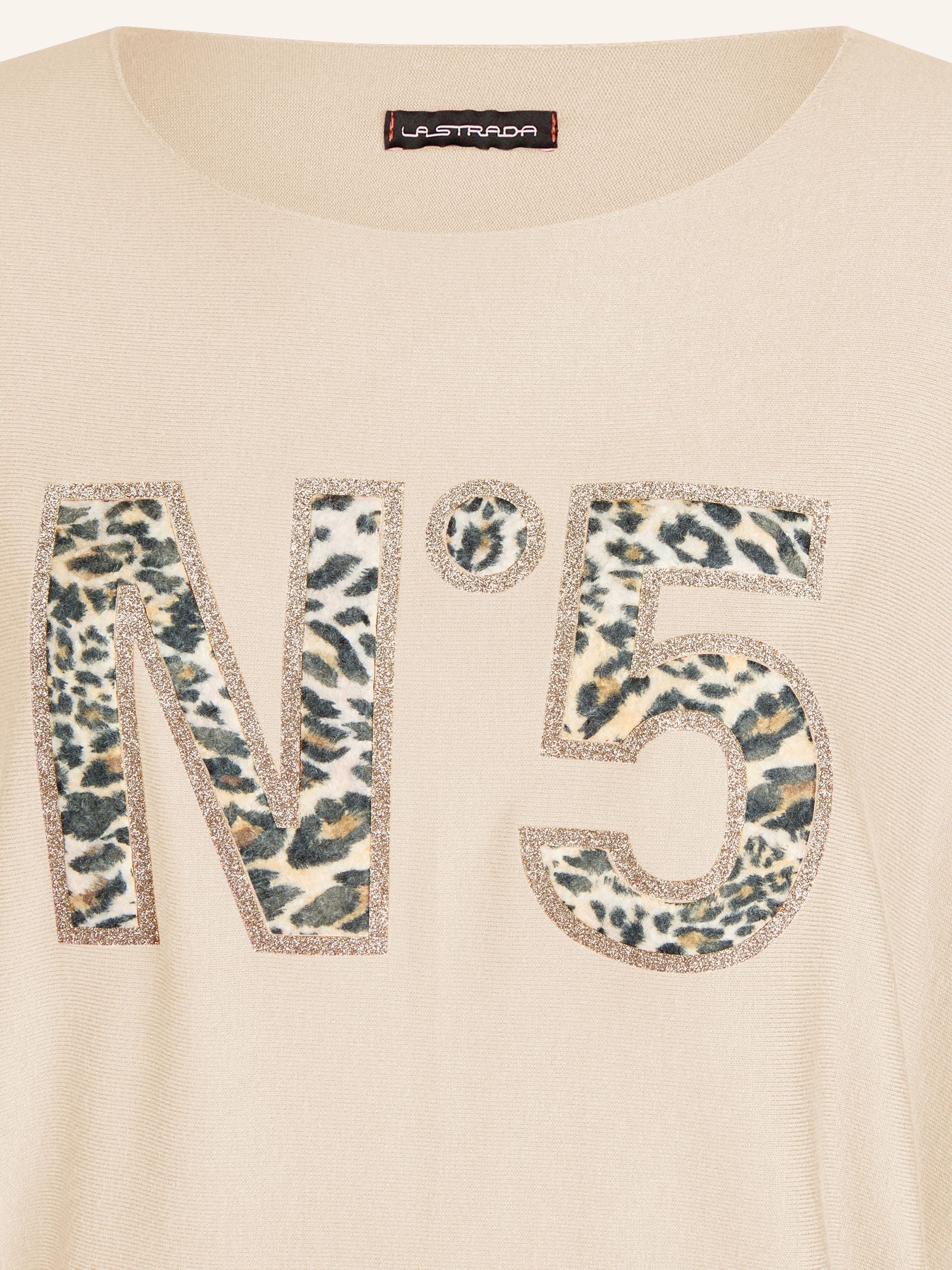 Feinstrickpullover mit Animalprint-Applikation - Image 6
