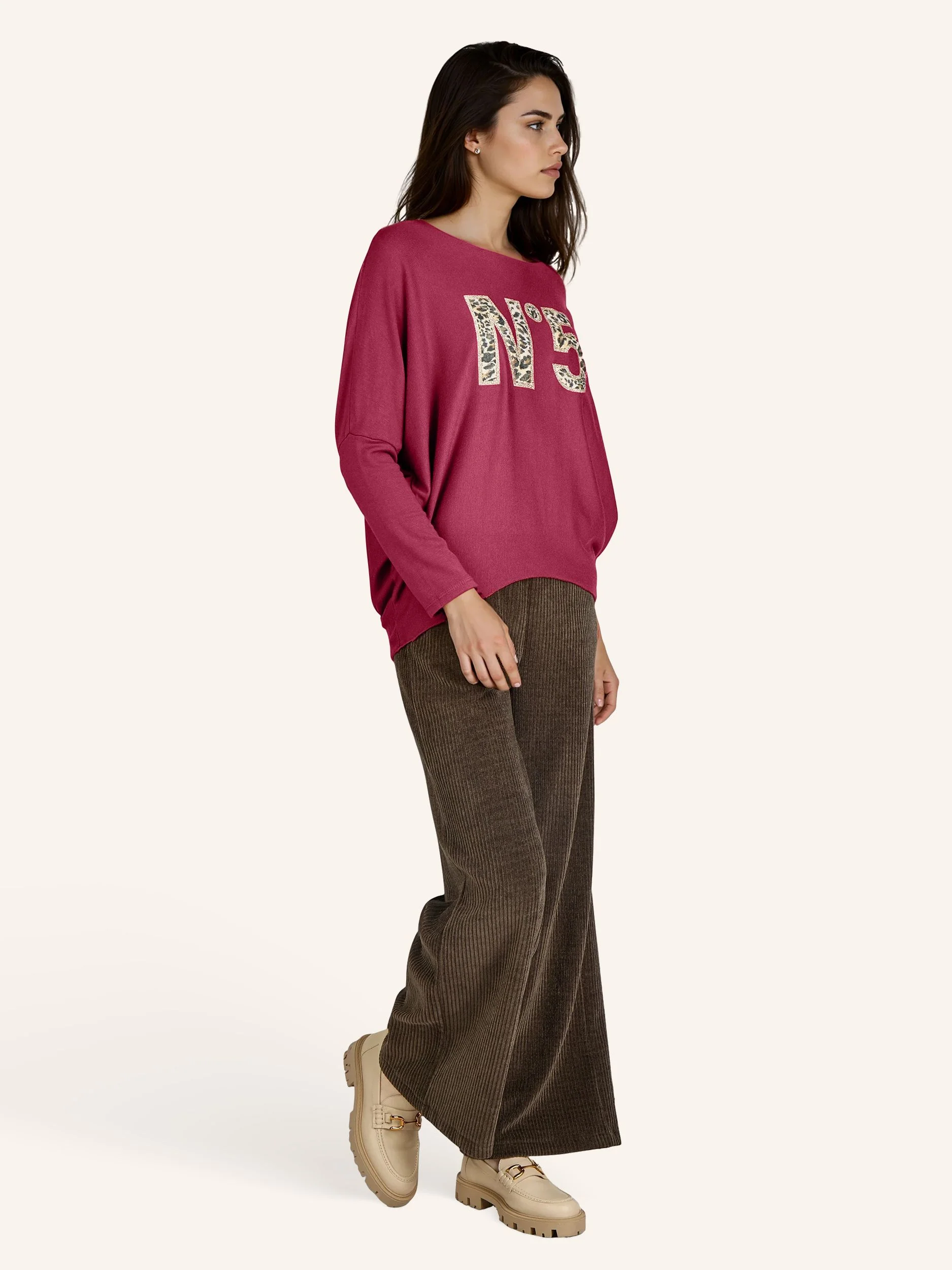 Feinstrickpullover mit Animalprint-Applikation - Image 8