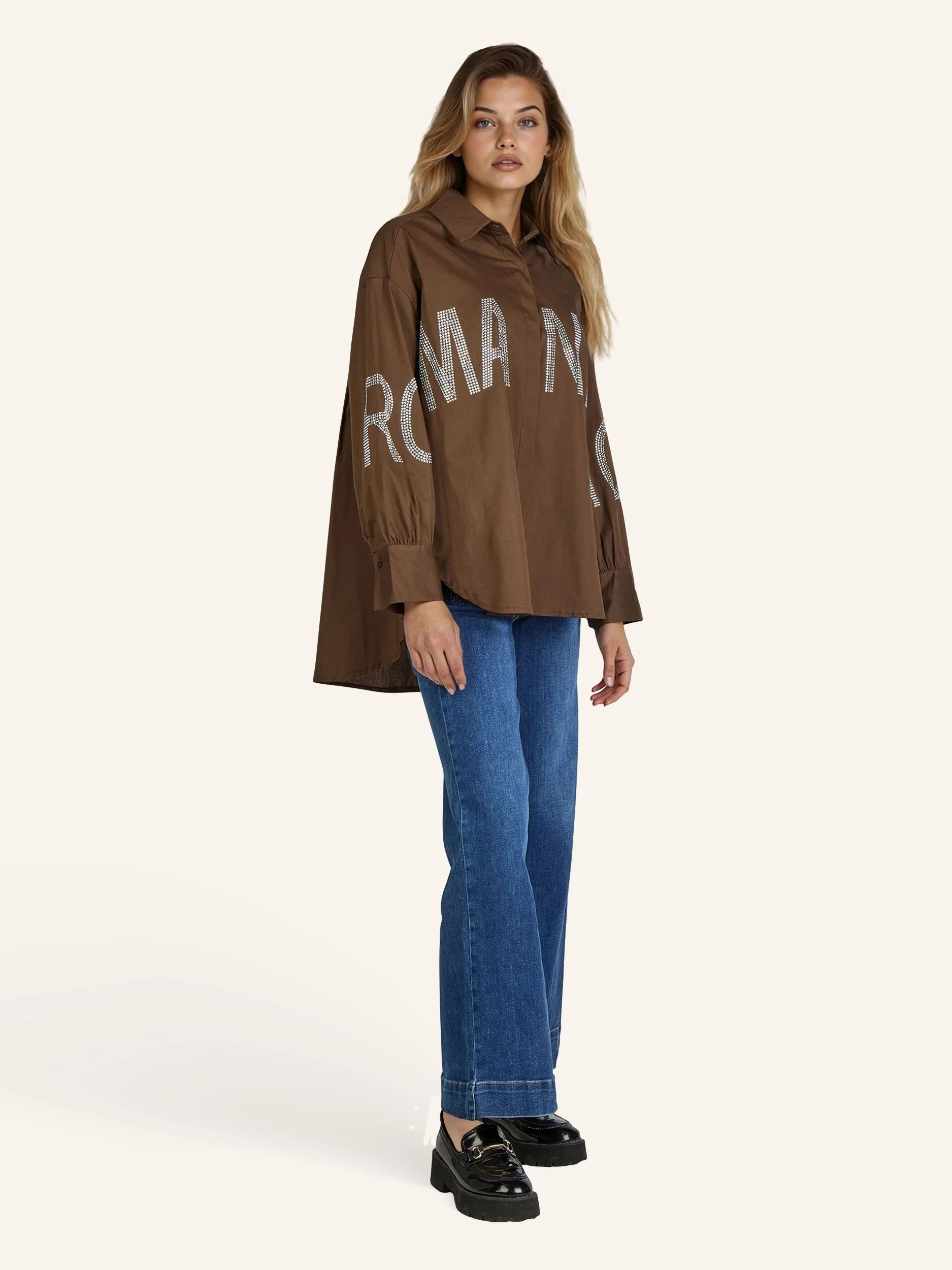 Hemdbluse mit Strassschrift - Image 3