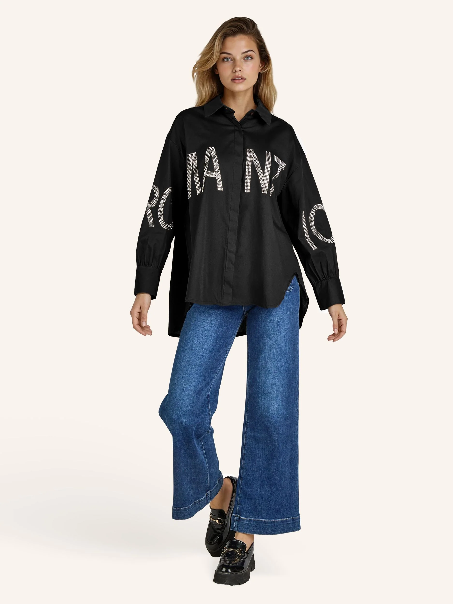 Hemdbluse mit Strassschrift - Image 7