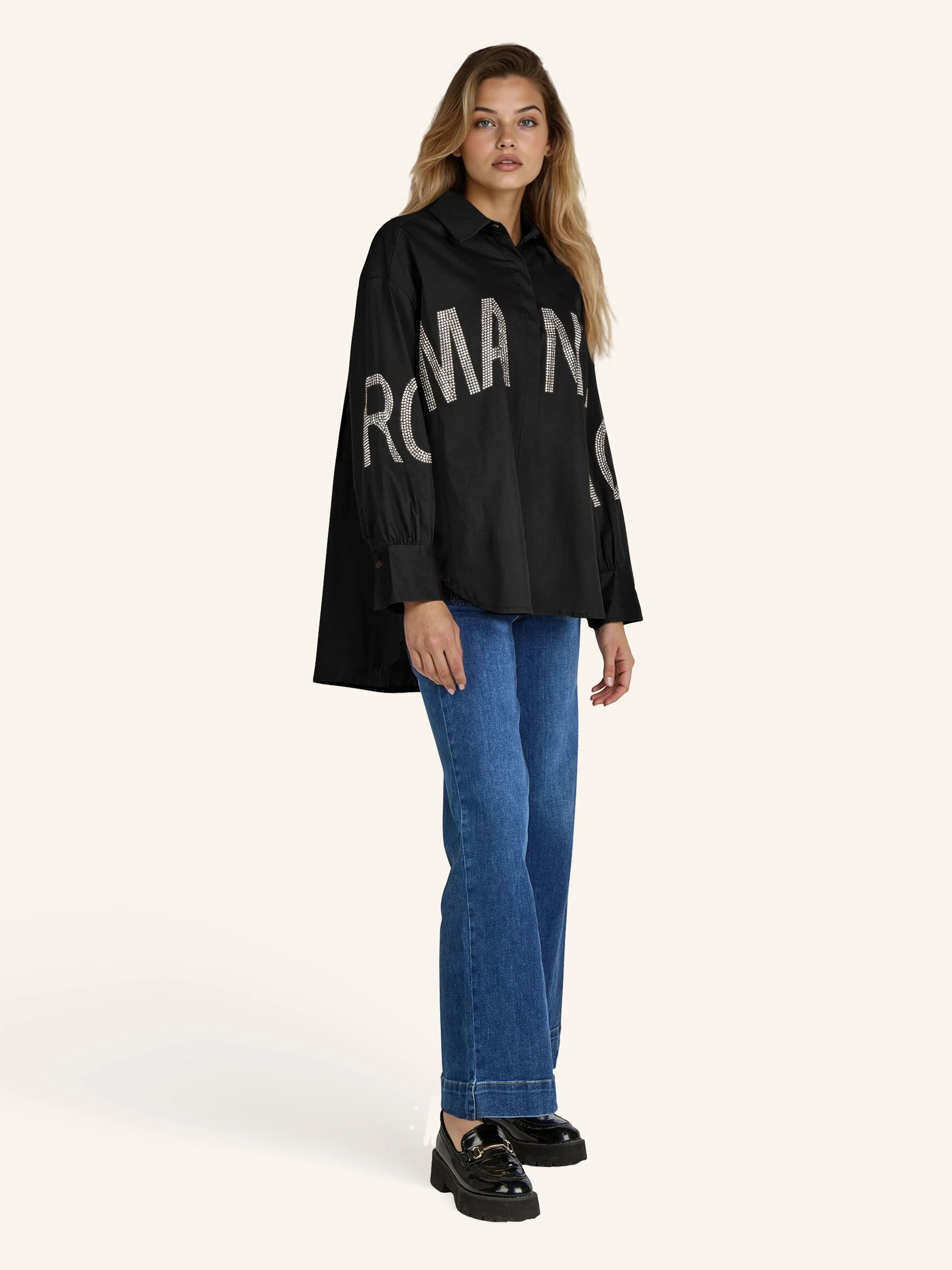 Hemdbluse mit Strassschrift - Image 8