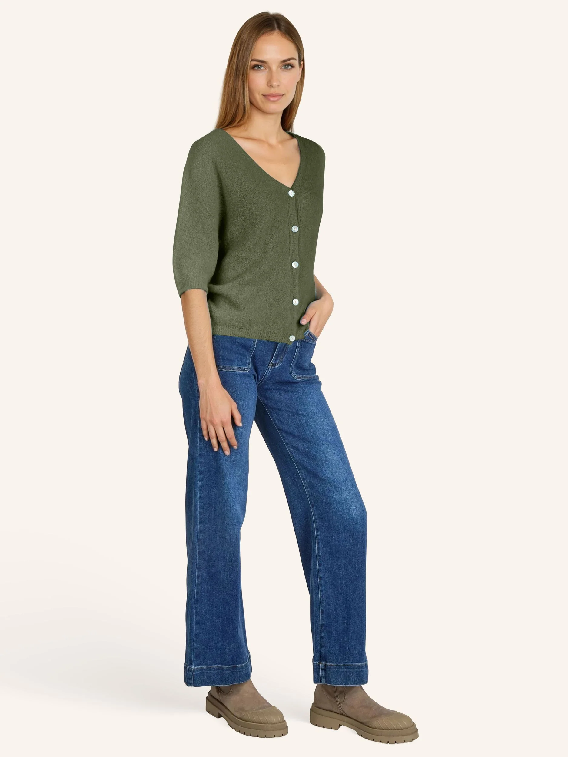 Kurzarm-Strickcardigan - Image 14