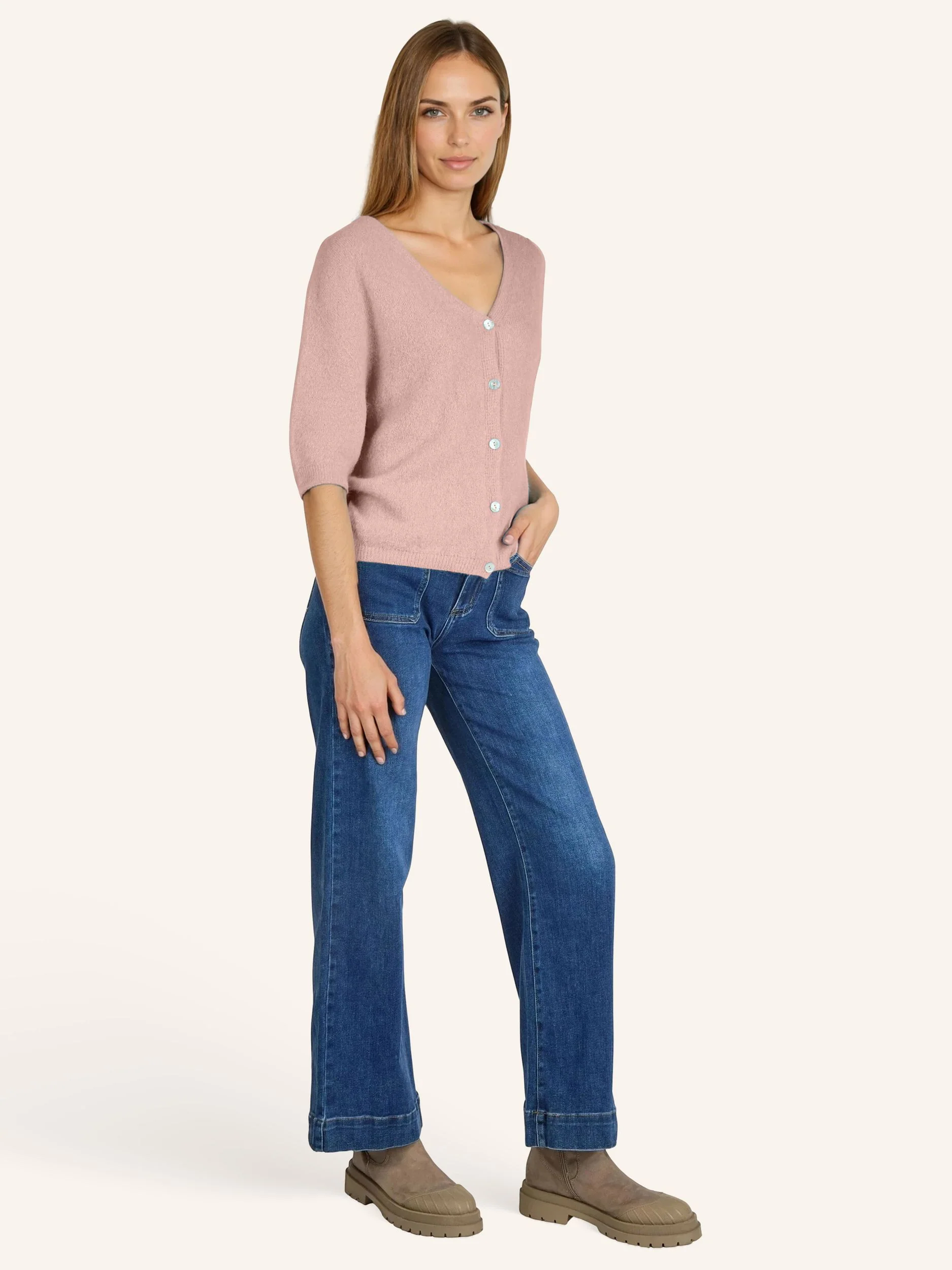Kurzarm-Strickcardigan - Image 20