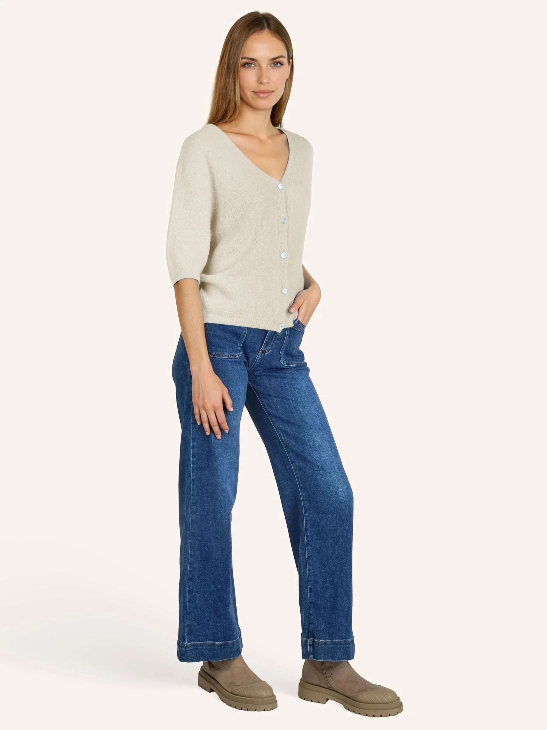 Kurzarm-Strickcardigan - Image 3