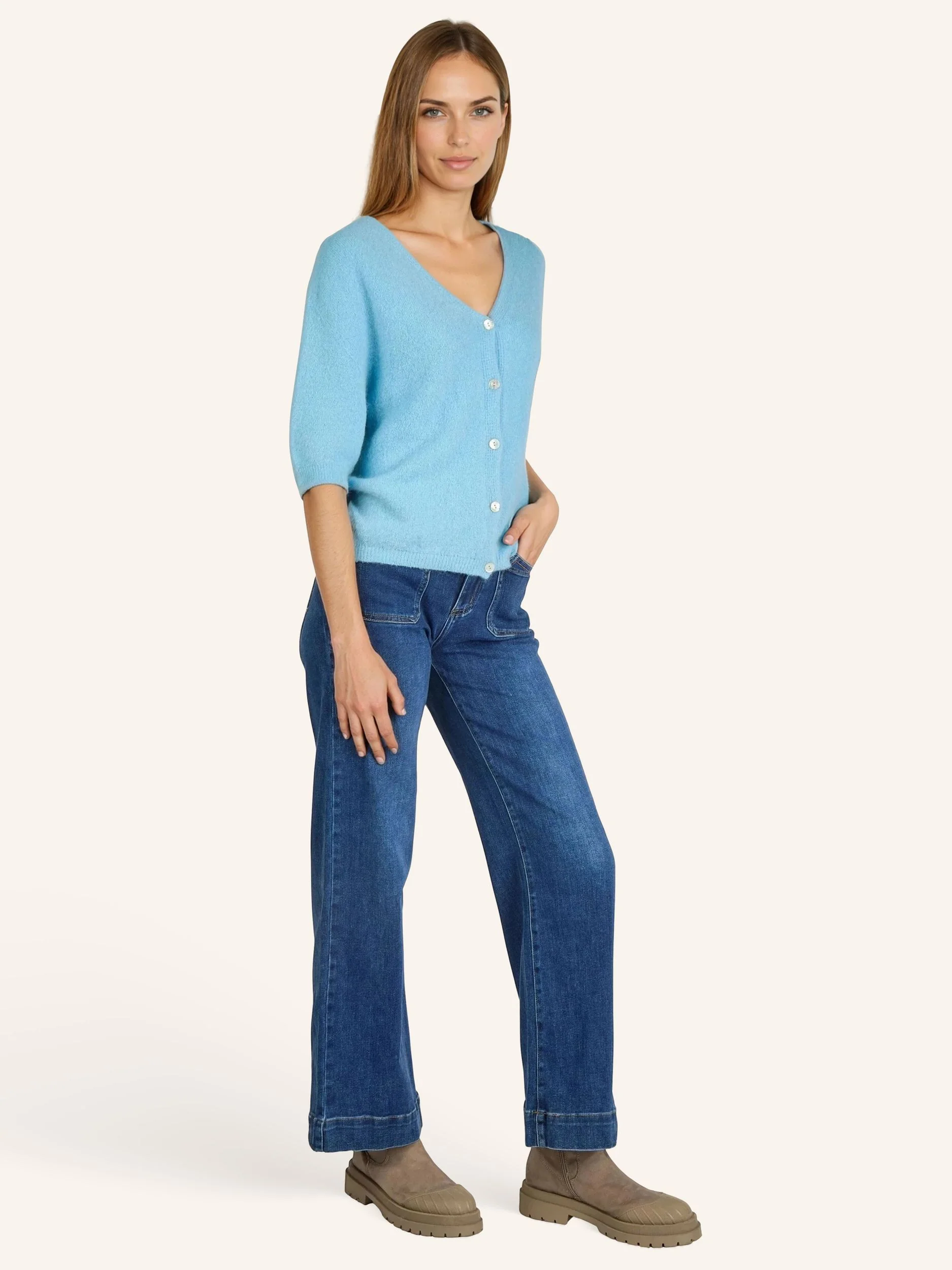 Kurzarm-Strickcardigan - Image 8
