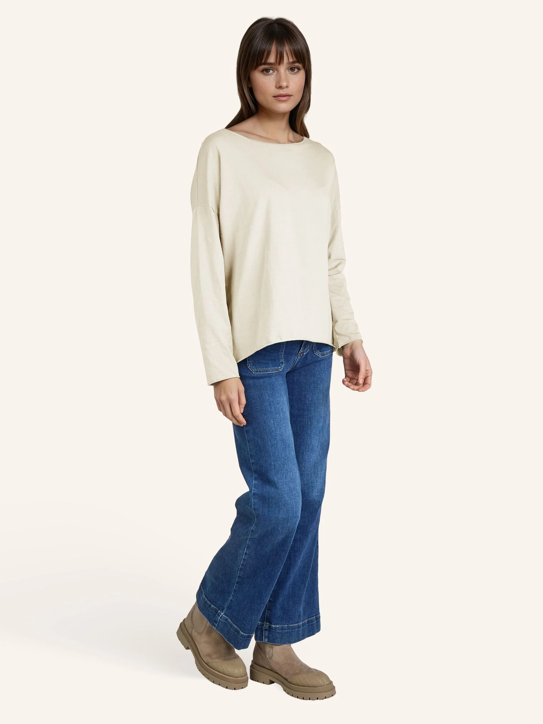 Longsleeve mit weitem Rundhalsausschnitt - Image 3