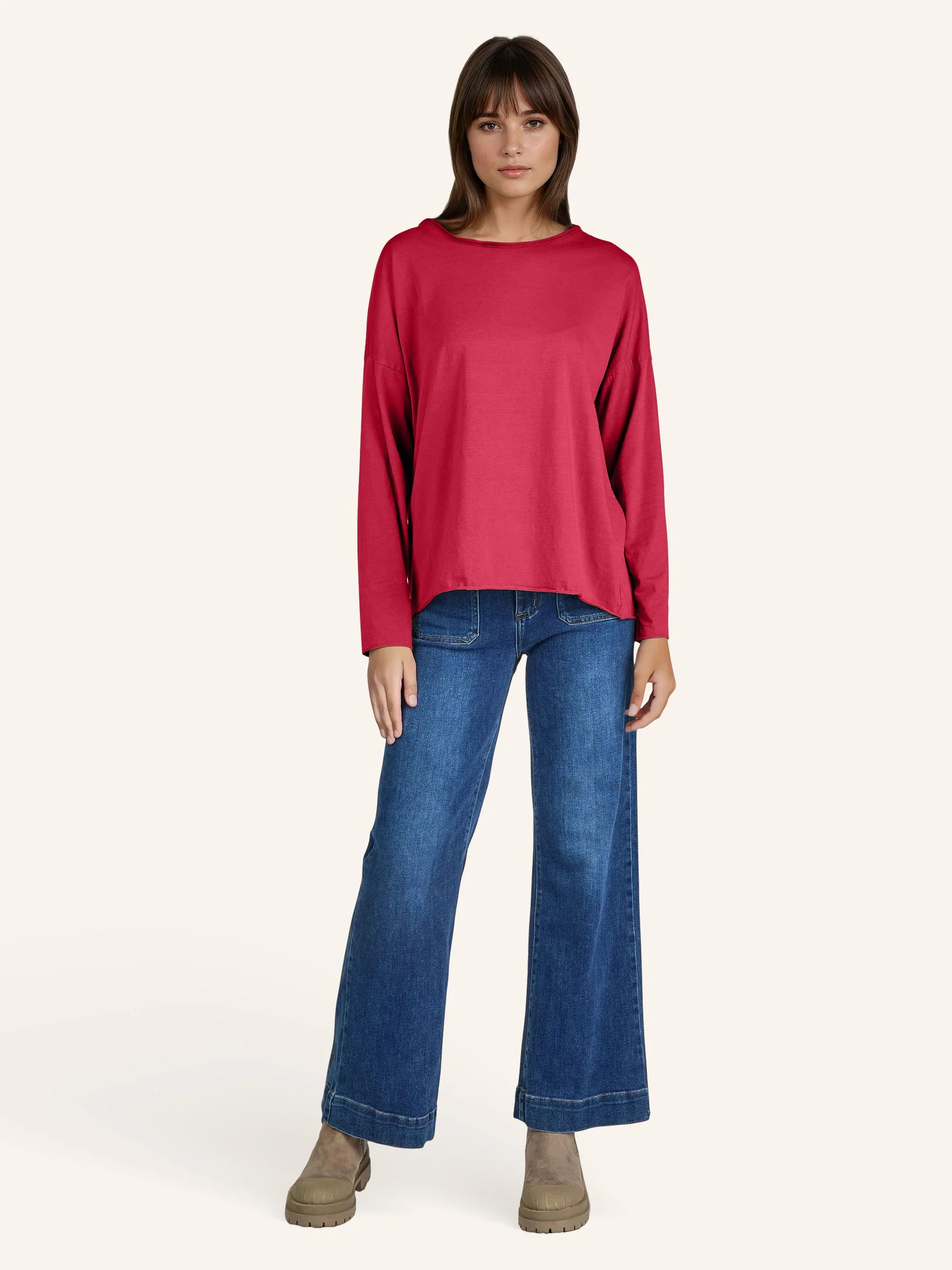 Longsleeve mit weitem Rundhalsausschnitt - Image 7