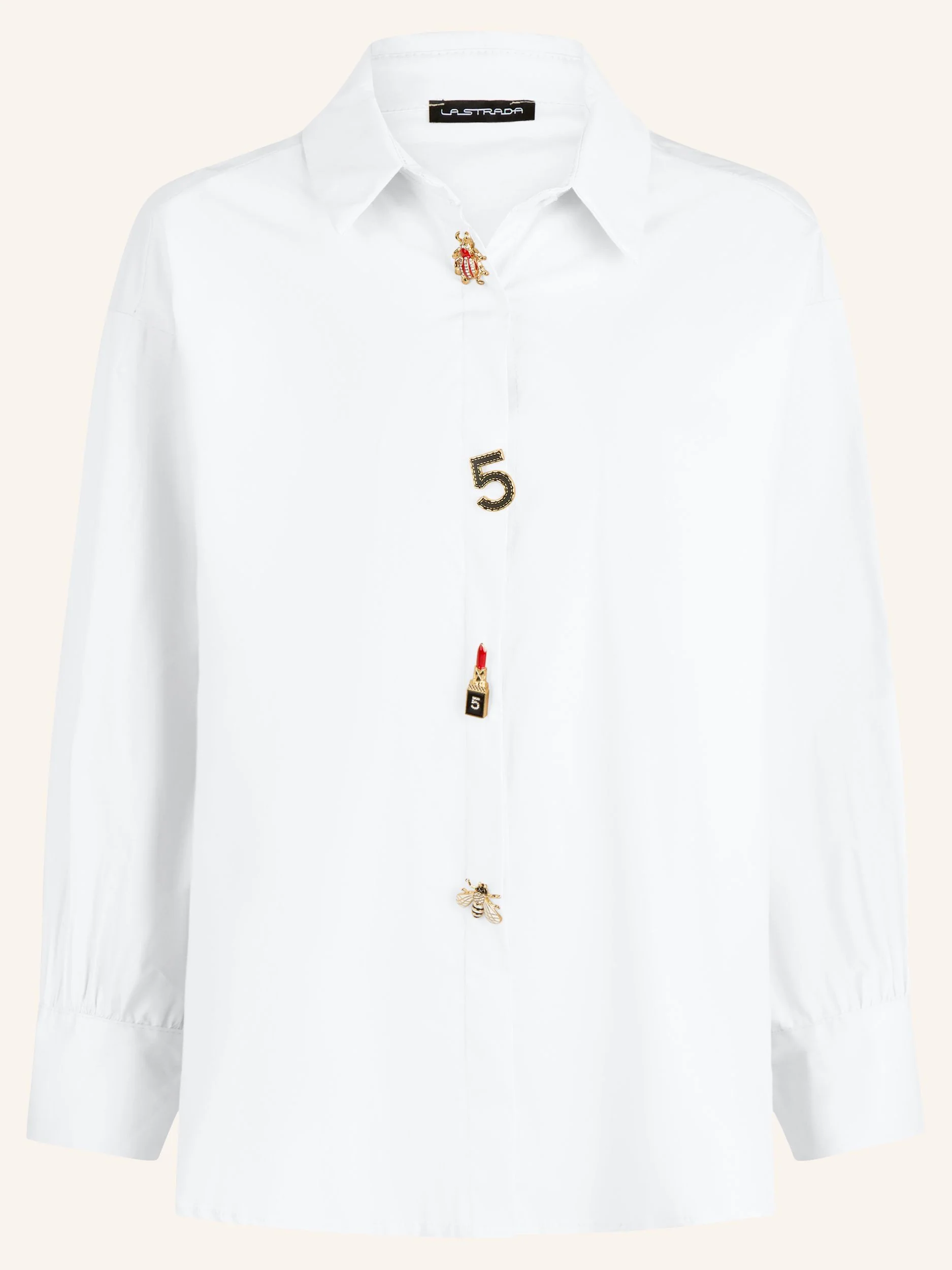 Oversize-Bluse mit modischen Schmuckdetails - Image 22