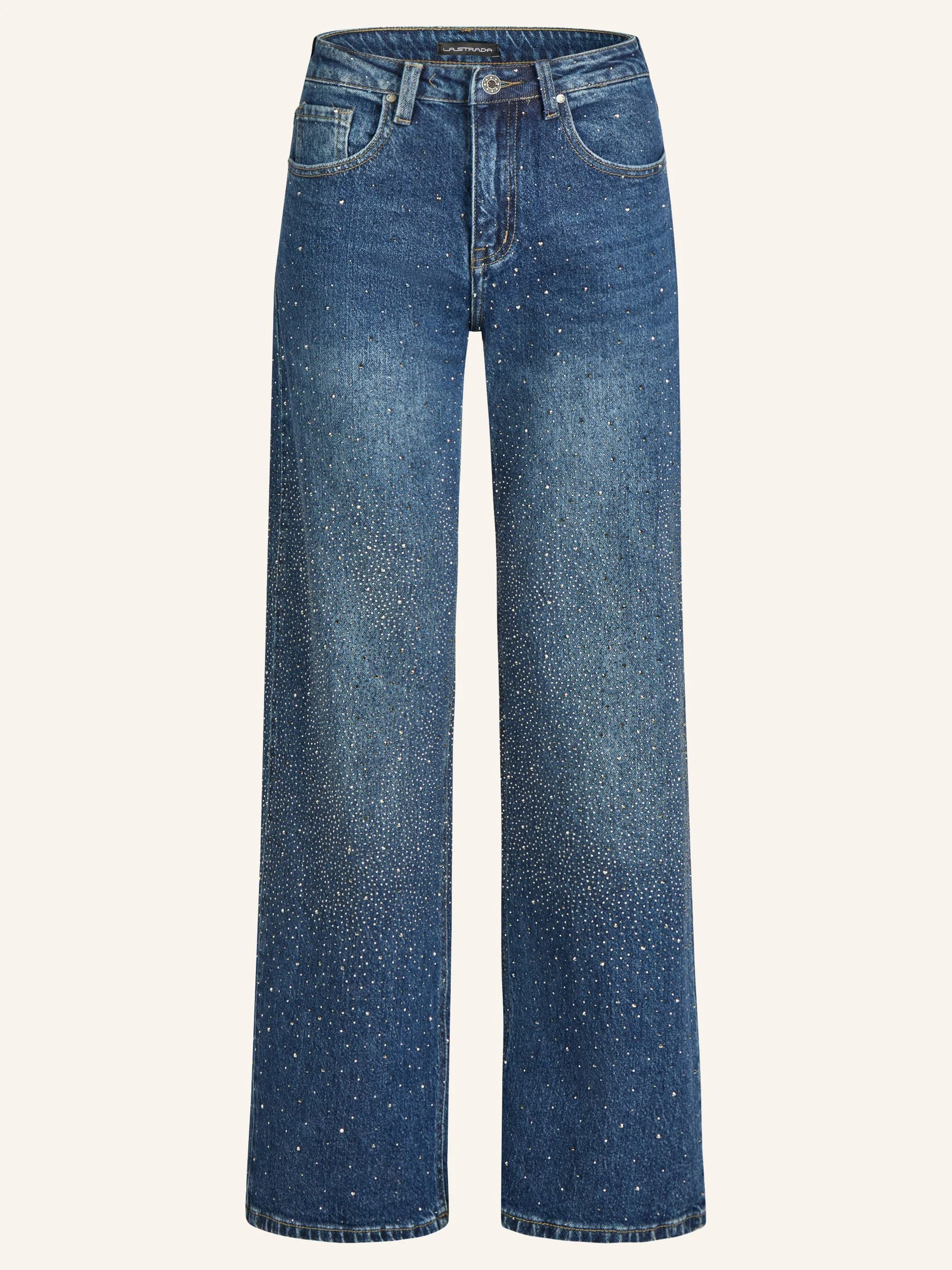 Straight-Leg Jeans mit Strass-Applikationen - Image 4