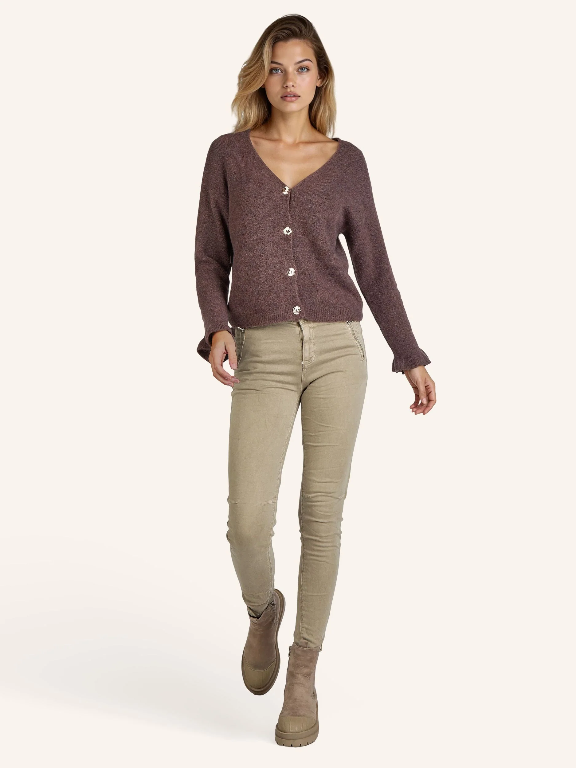 Strick-Cardigan mit Glanzknöpfen - Image 7