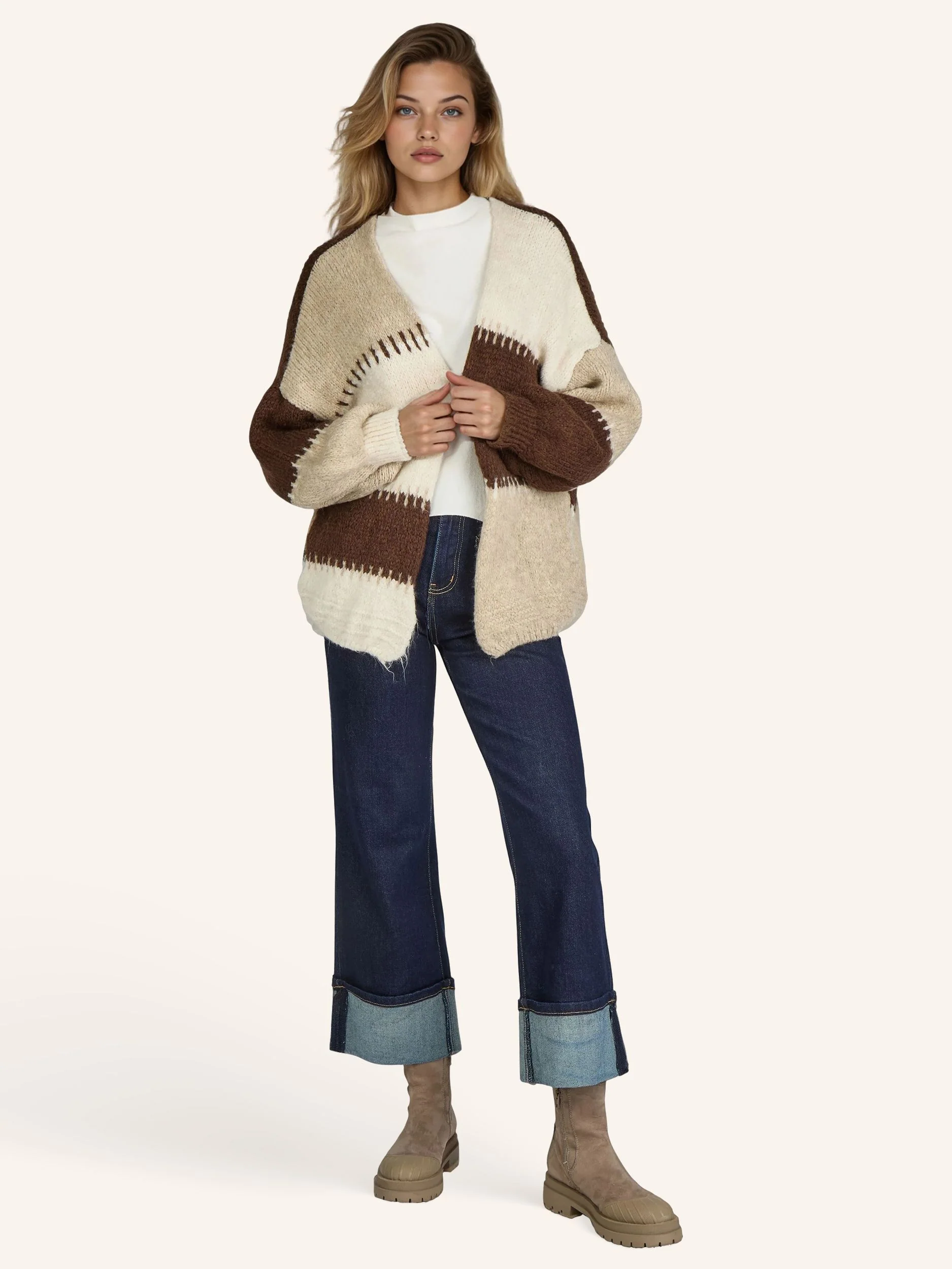 Strickjacke im Colorblock-Design - Image 7