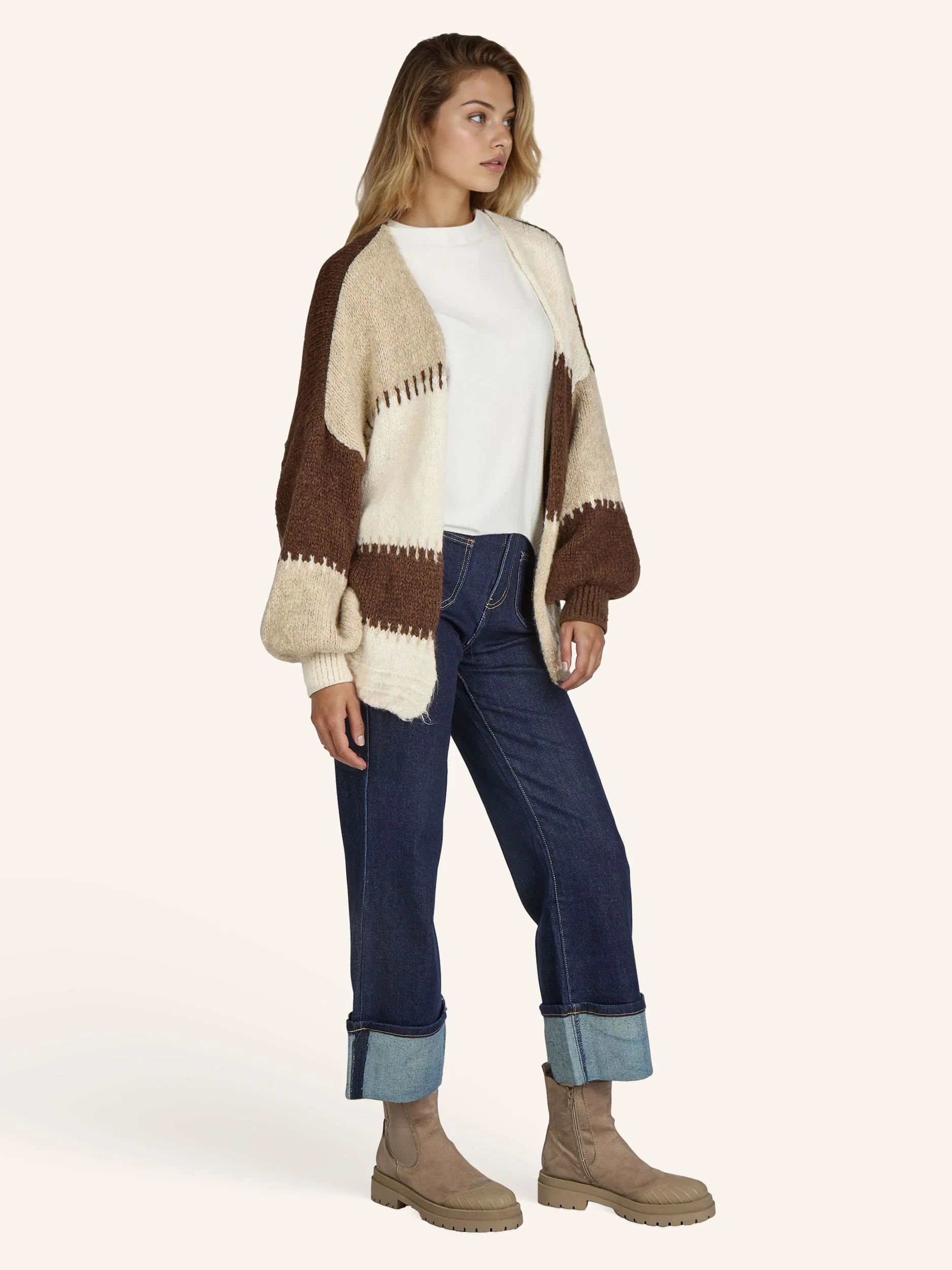 Strickjacke im Colorblock-Design - Image 8