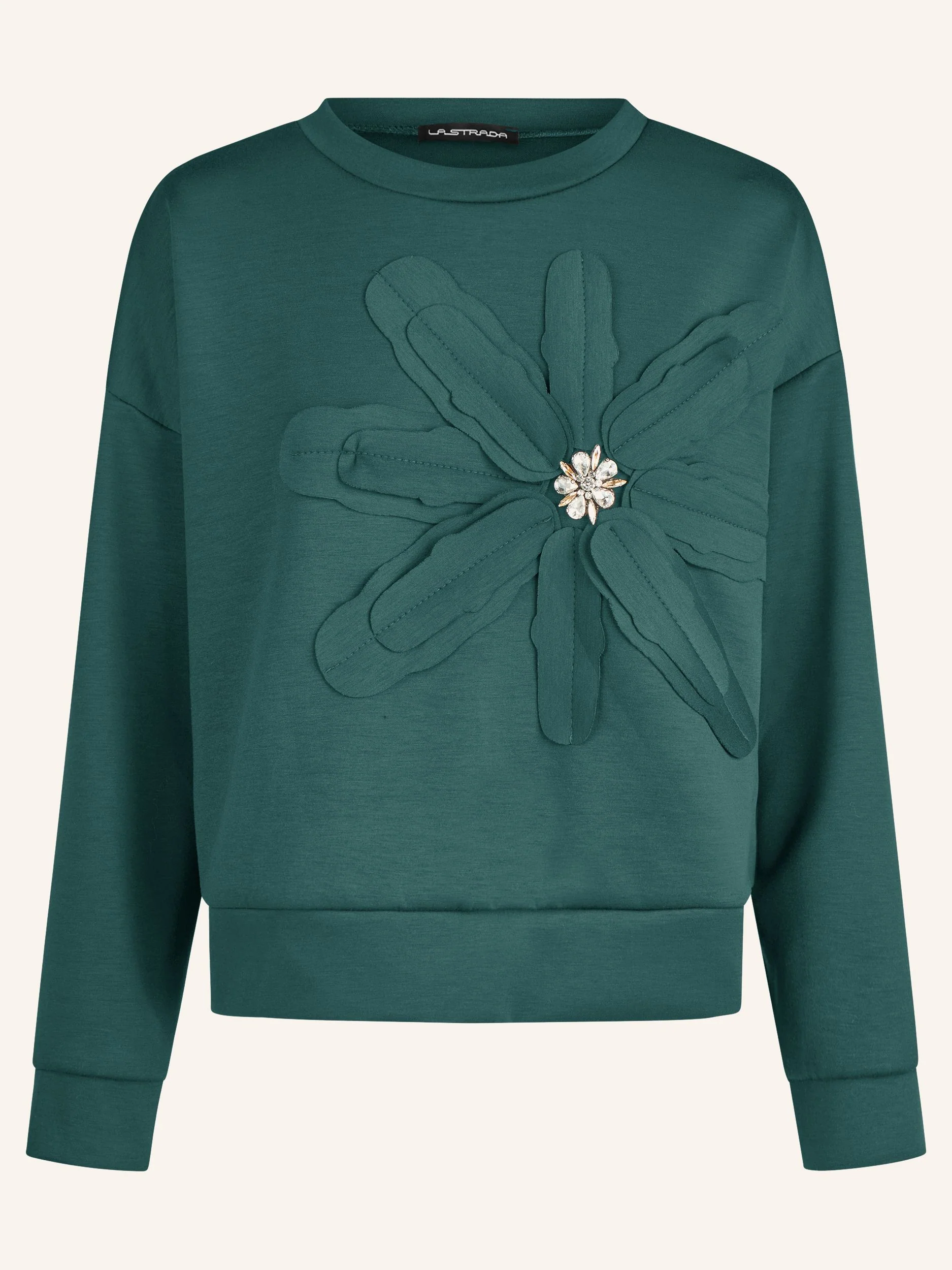 Sweatshirt mit Blüten-Applikation - Image 4