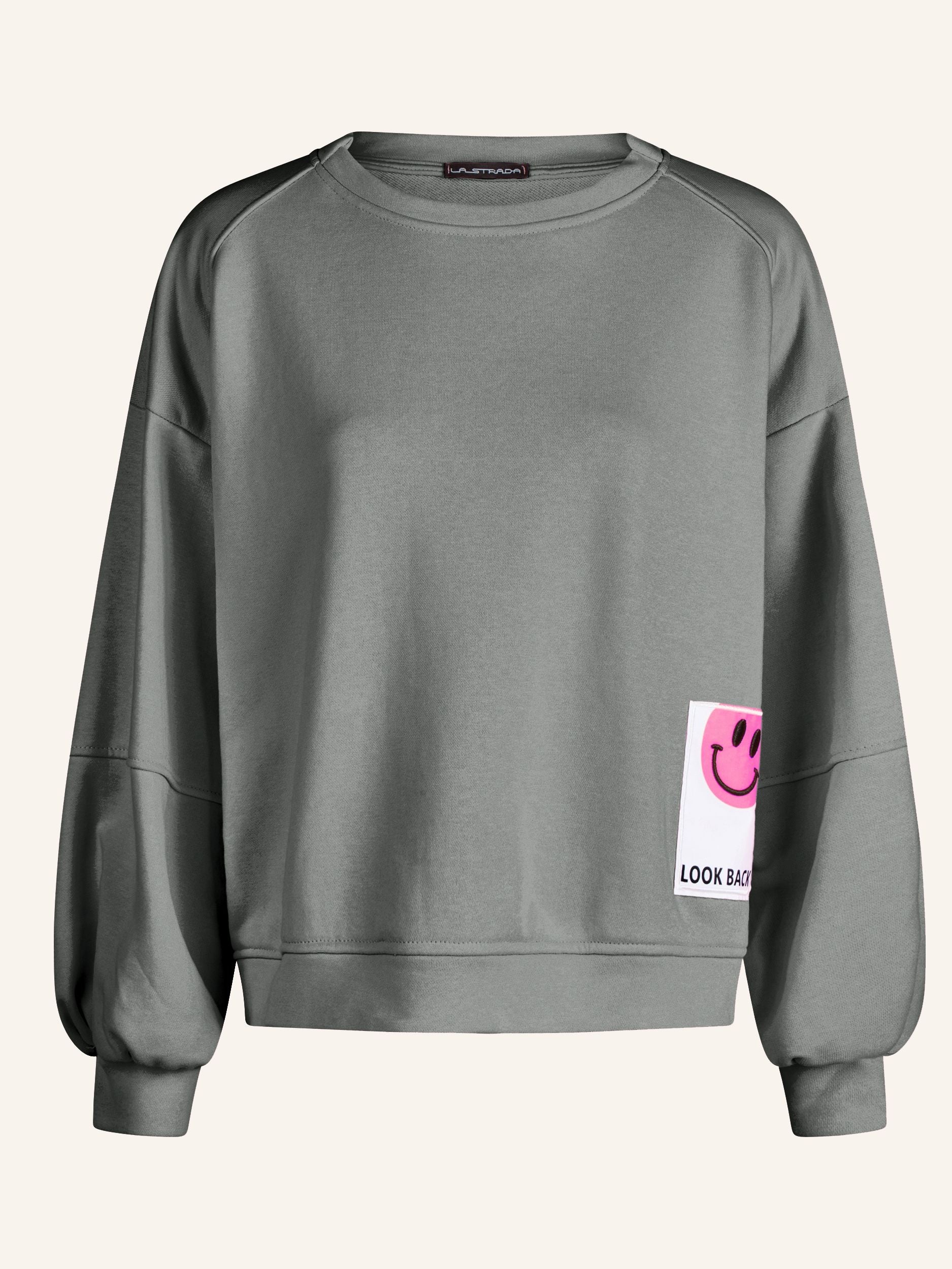 Sweatshirt mit Smiley Applikation - Image 16