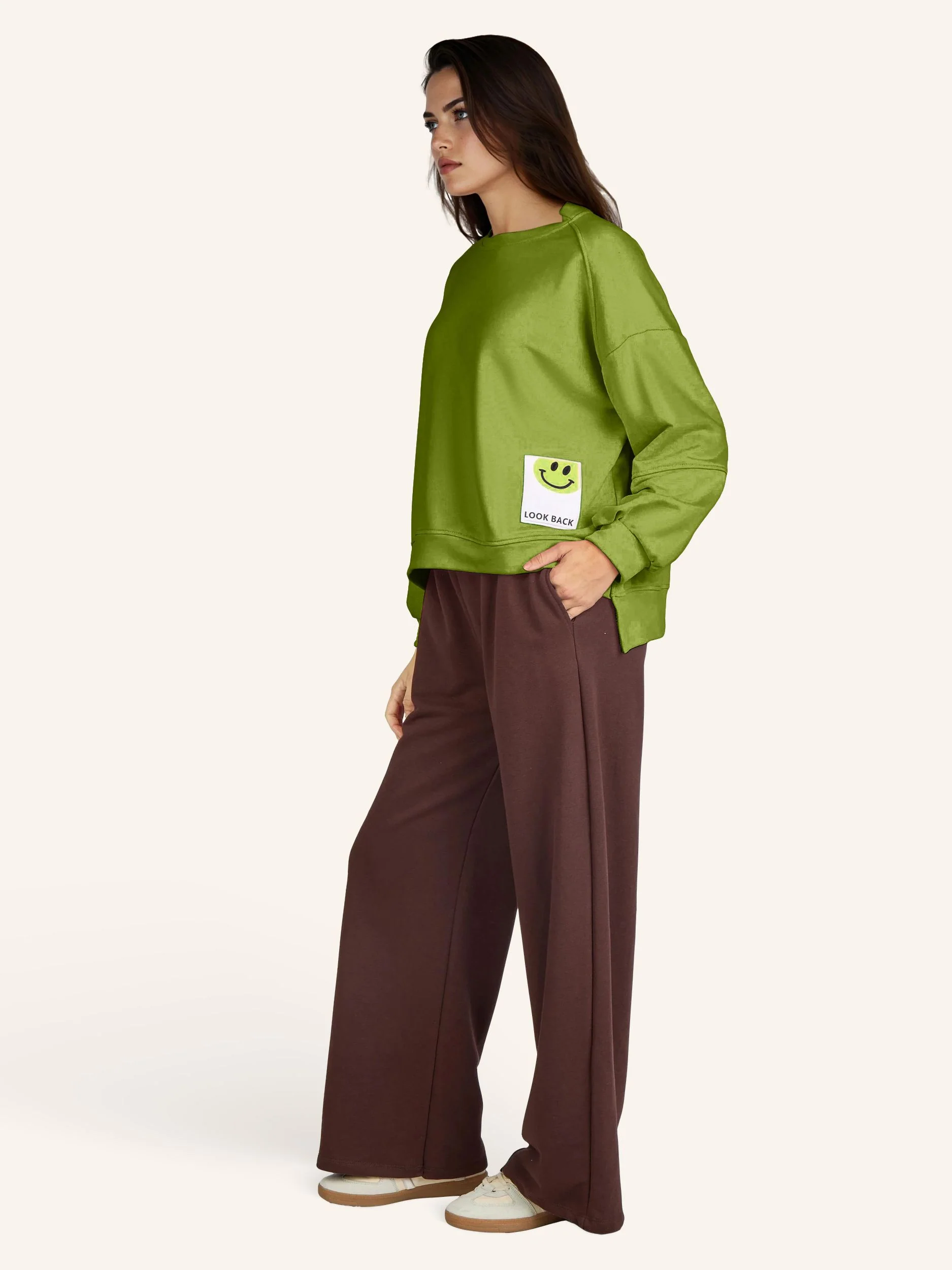 Sweatshirt mit Smiley Applikation - Image 3