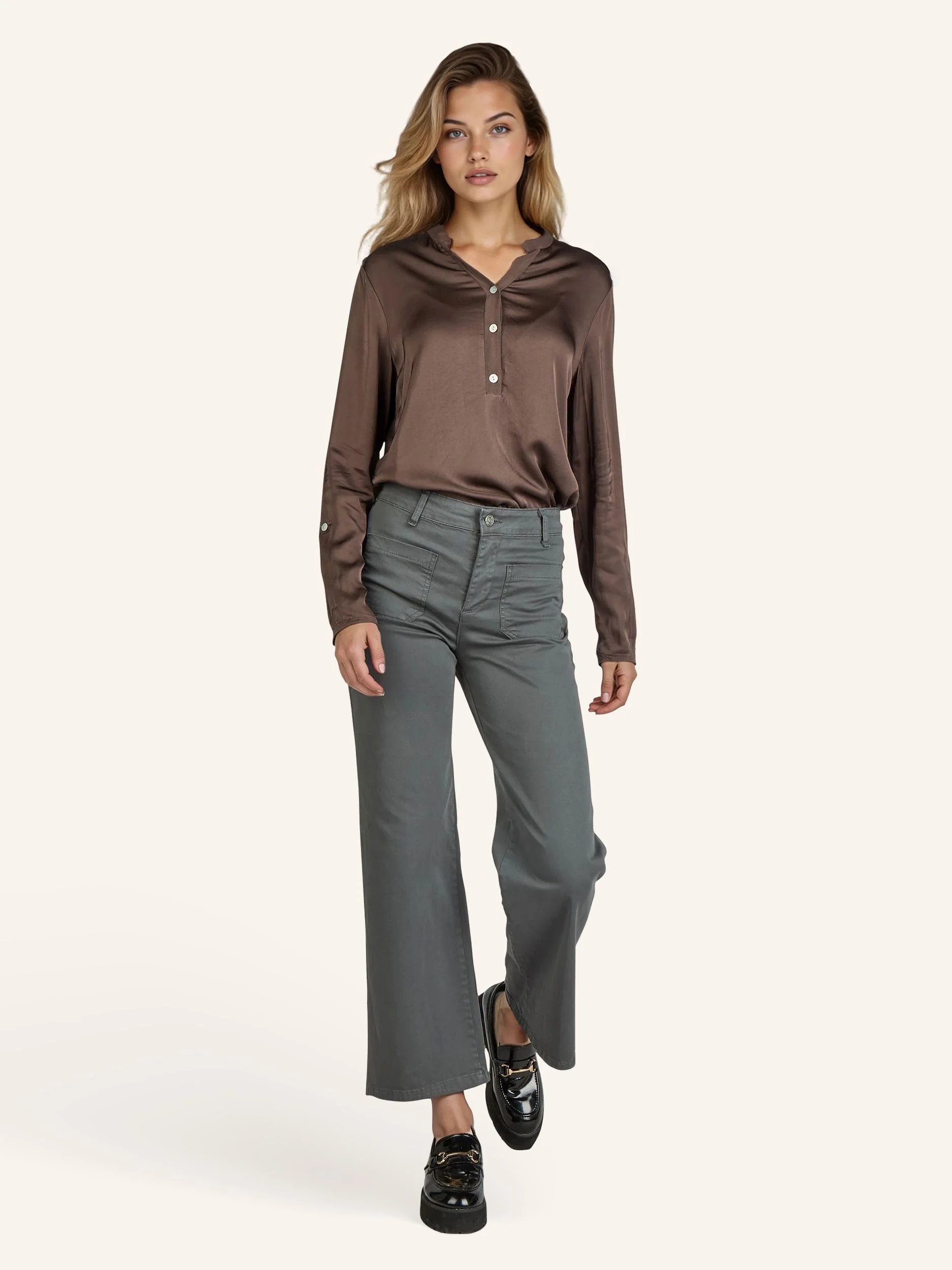 Wide-Leg-Hose aus Baumwoll-Stretch - Image 13