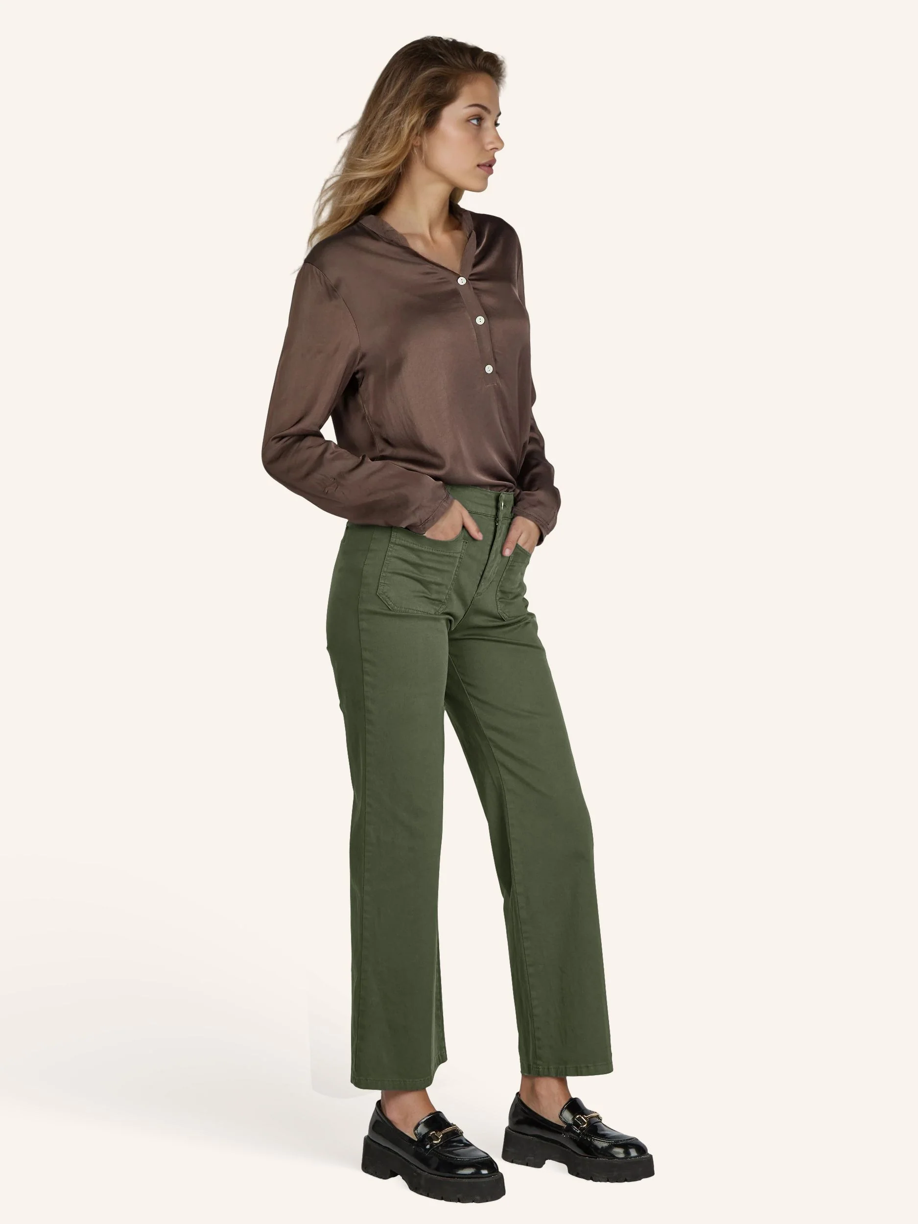 Wide-Leg-Hose aus Baumwoll-Stretch - Image 20