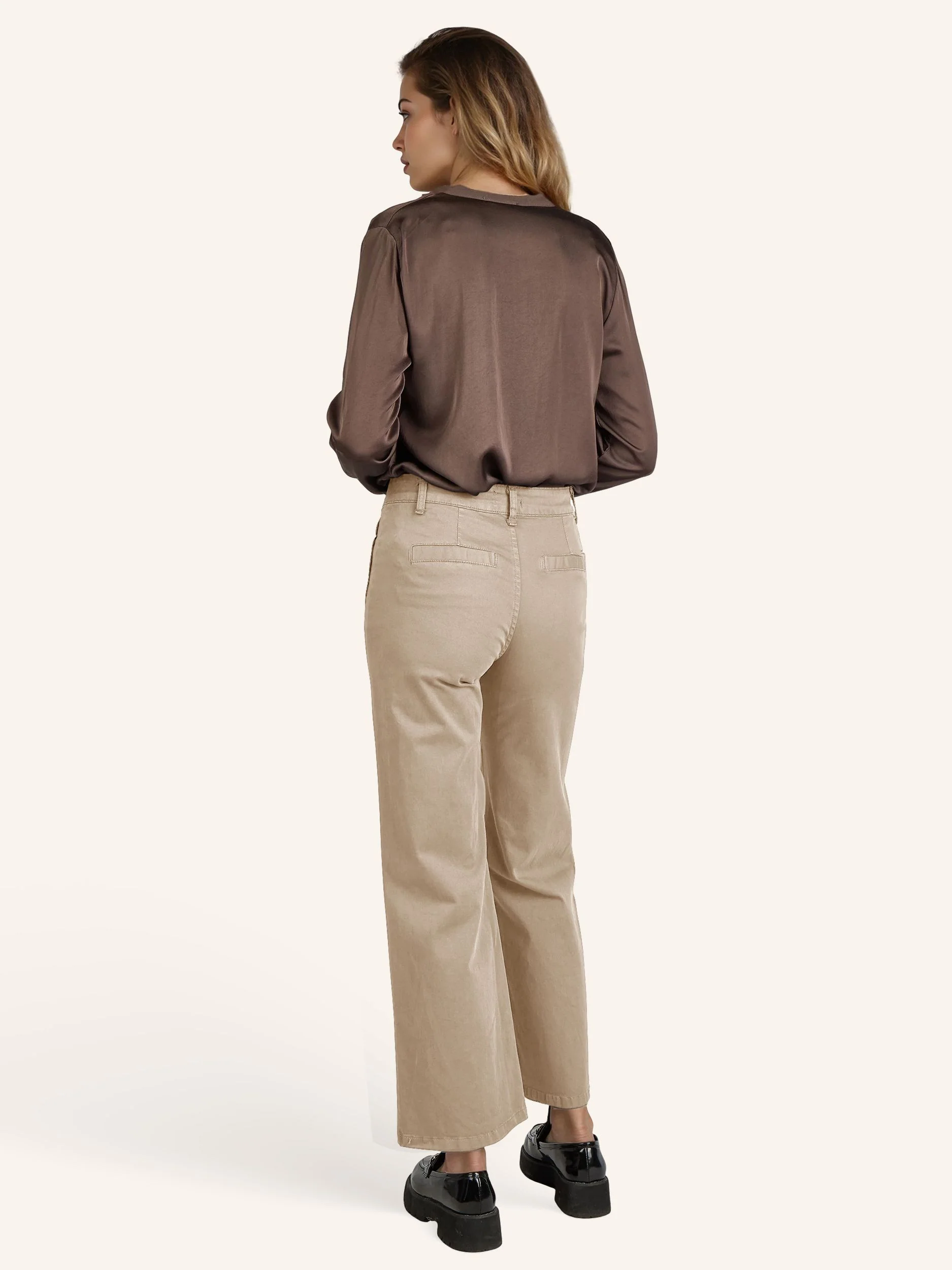 Wide-Leg-Hose aus Baumwoll-Stretch - Image 3