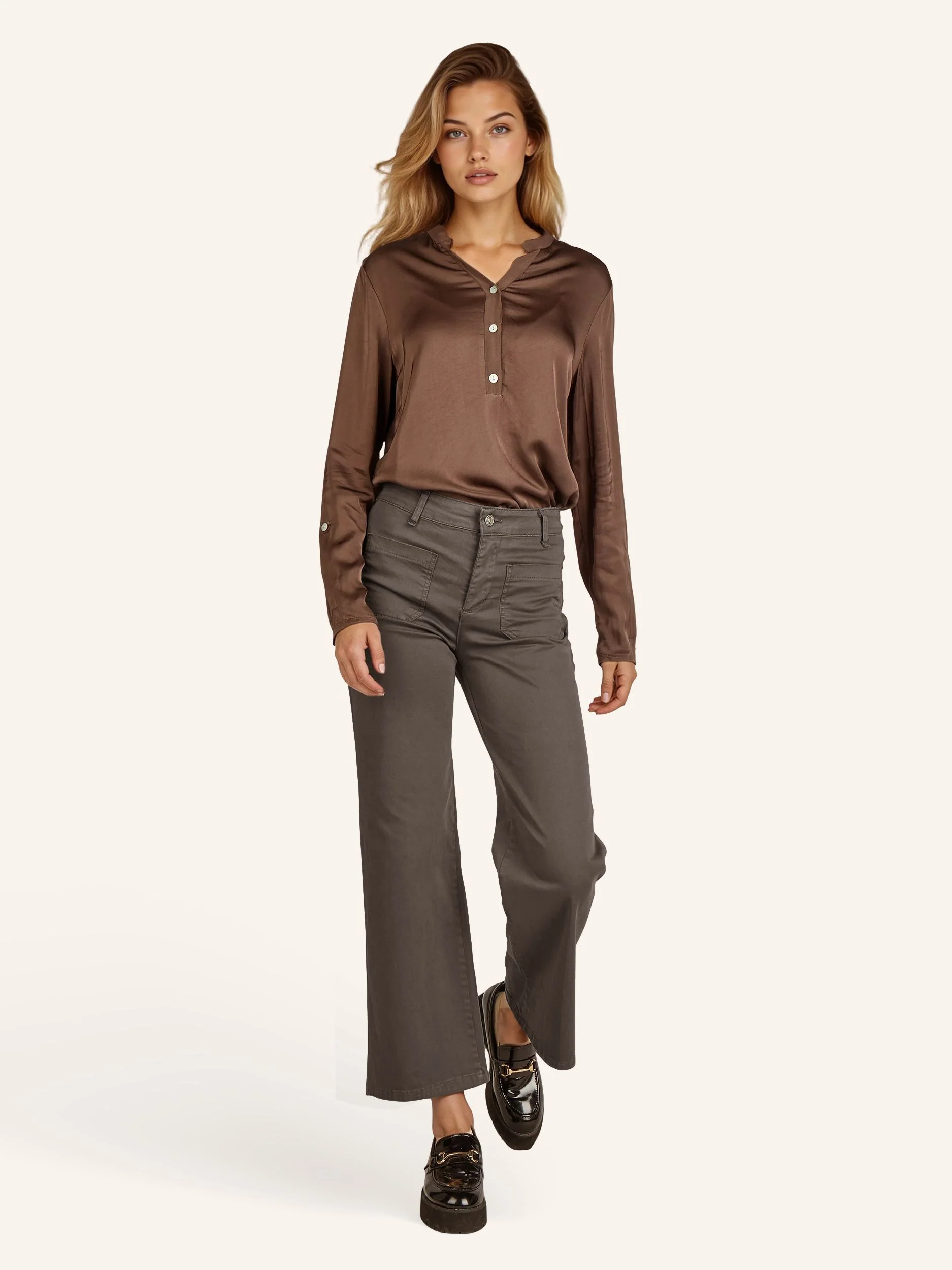 Wide-Leg-Hose aus Baumwoll-Stretch - Image 7