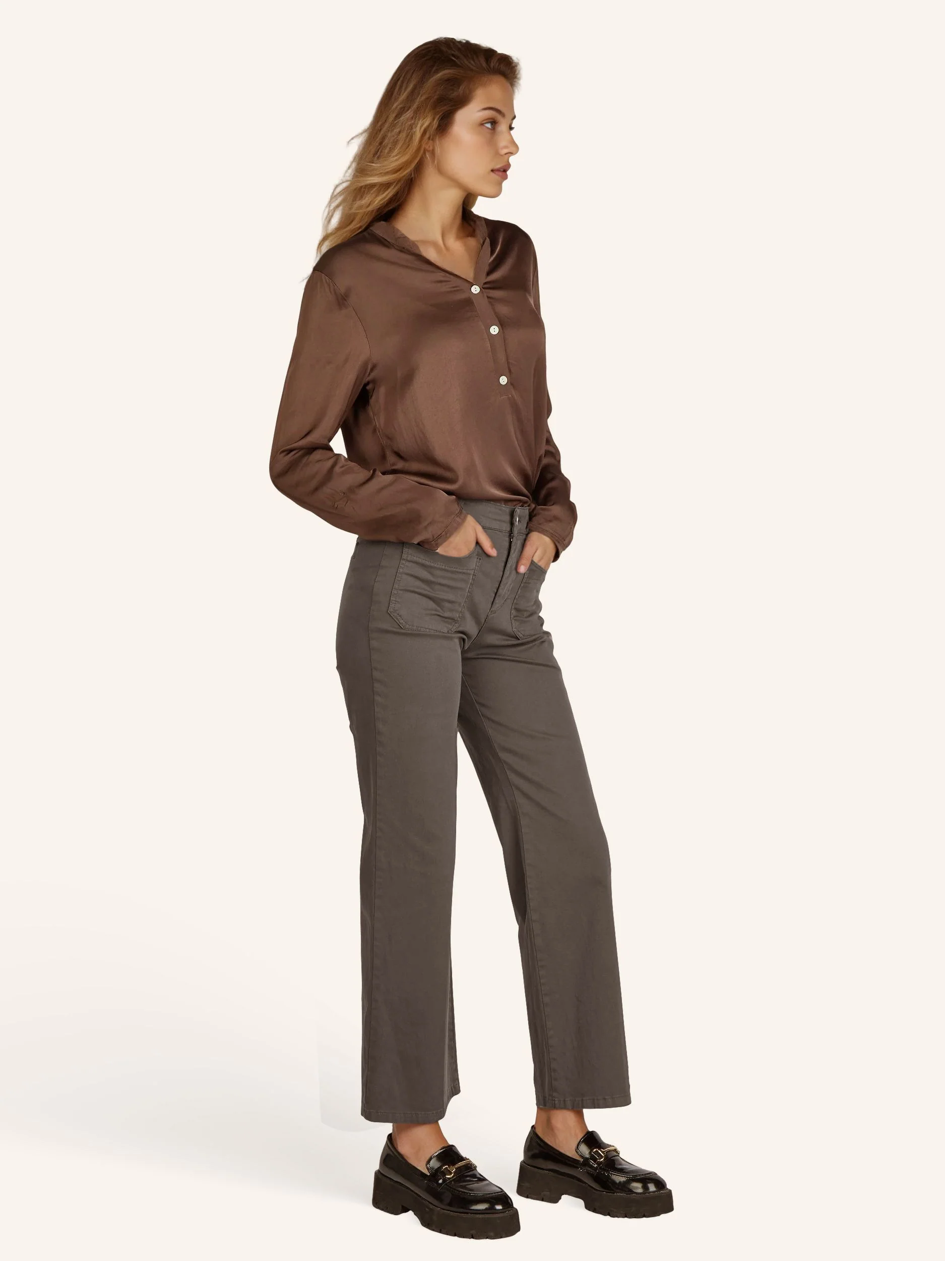Wide-Leg-Hose aus Baumwoll-Stretch - Image 8