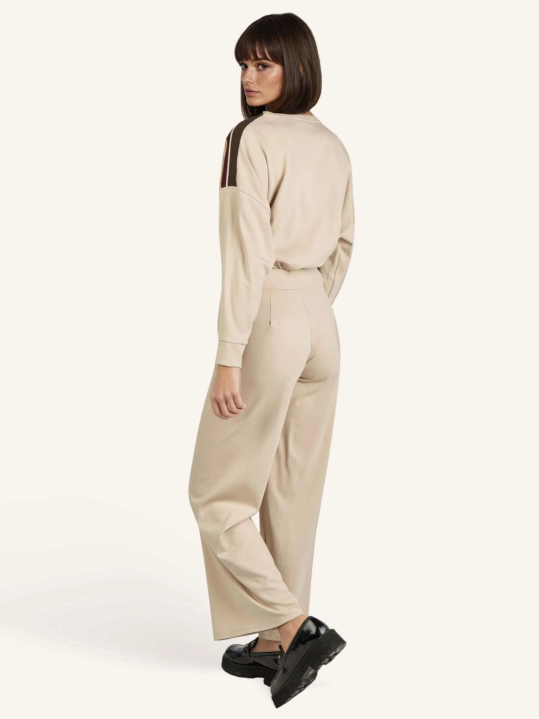 Wide-Leg Hose mit Glitzerbund - Image 3