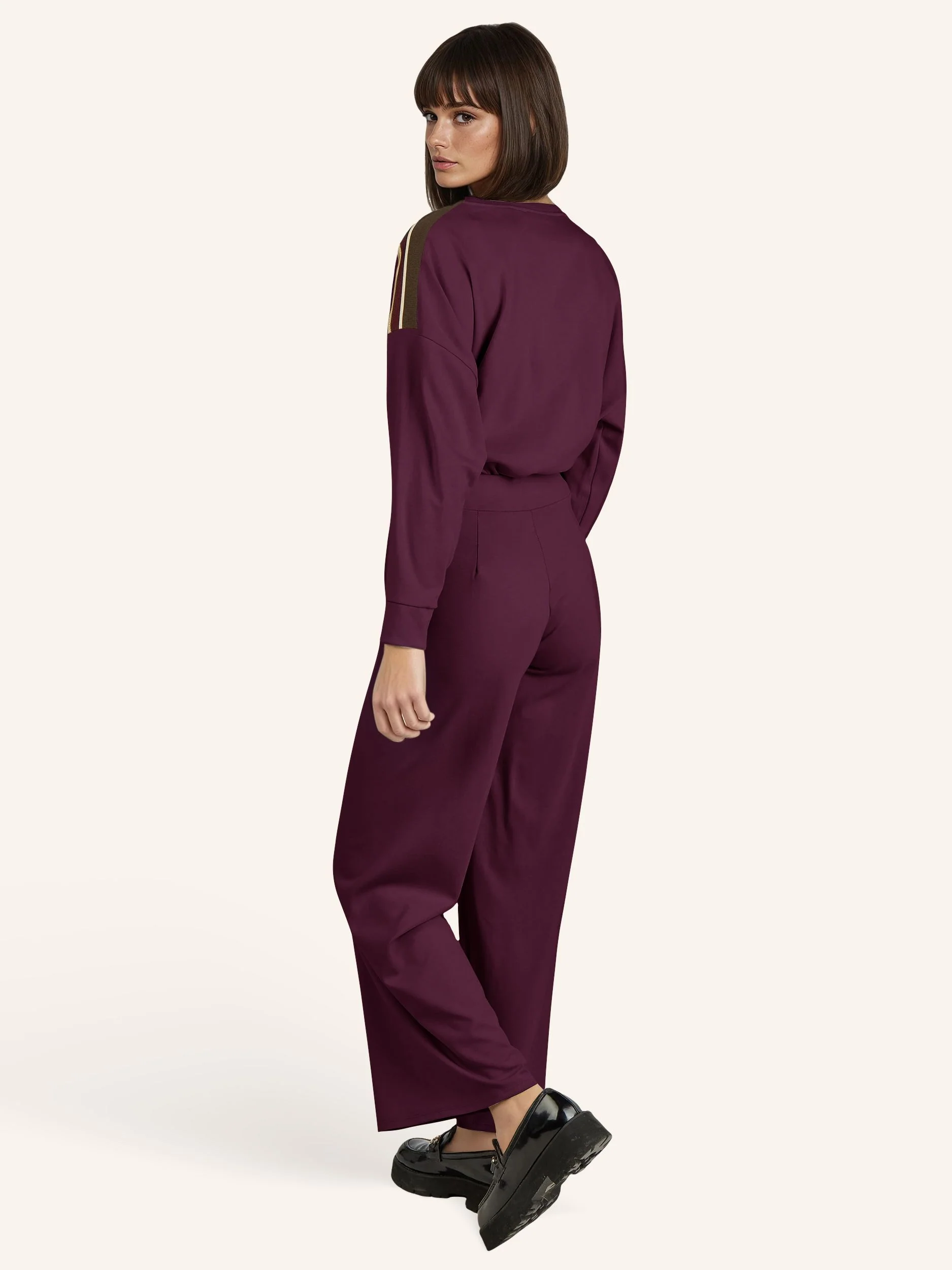 Wide-Leg Hose mit Glitzerbund - Image 9